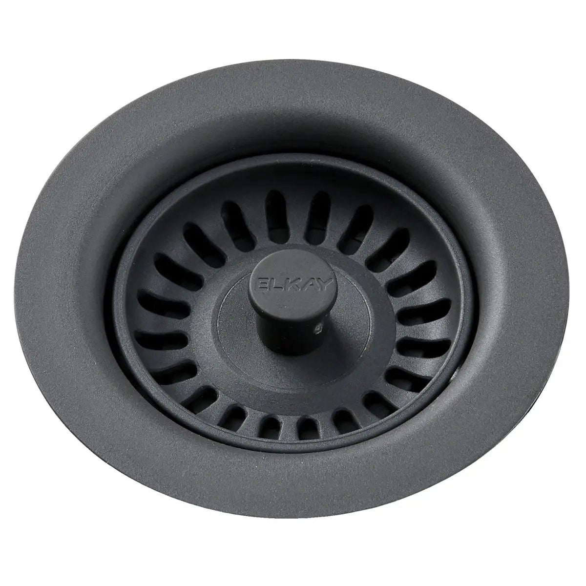 Elkay Polymer Drain Fitting with Removable Basket Strainer and Rubber Stopper by Elkay