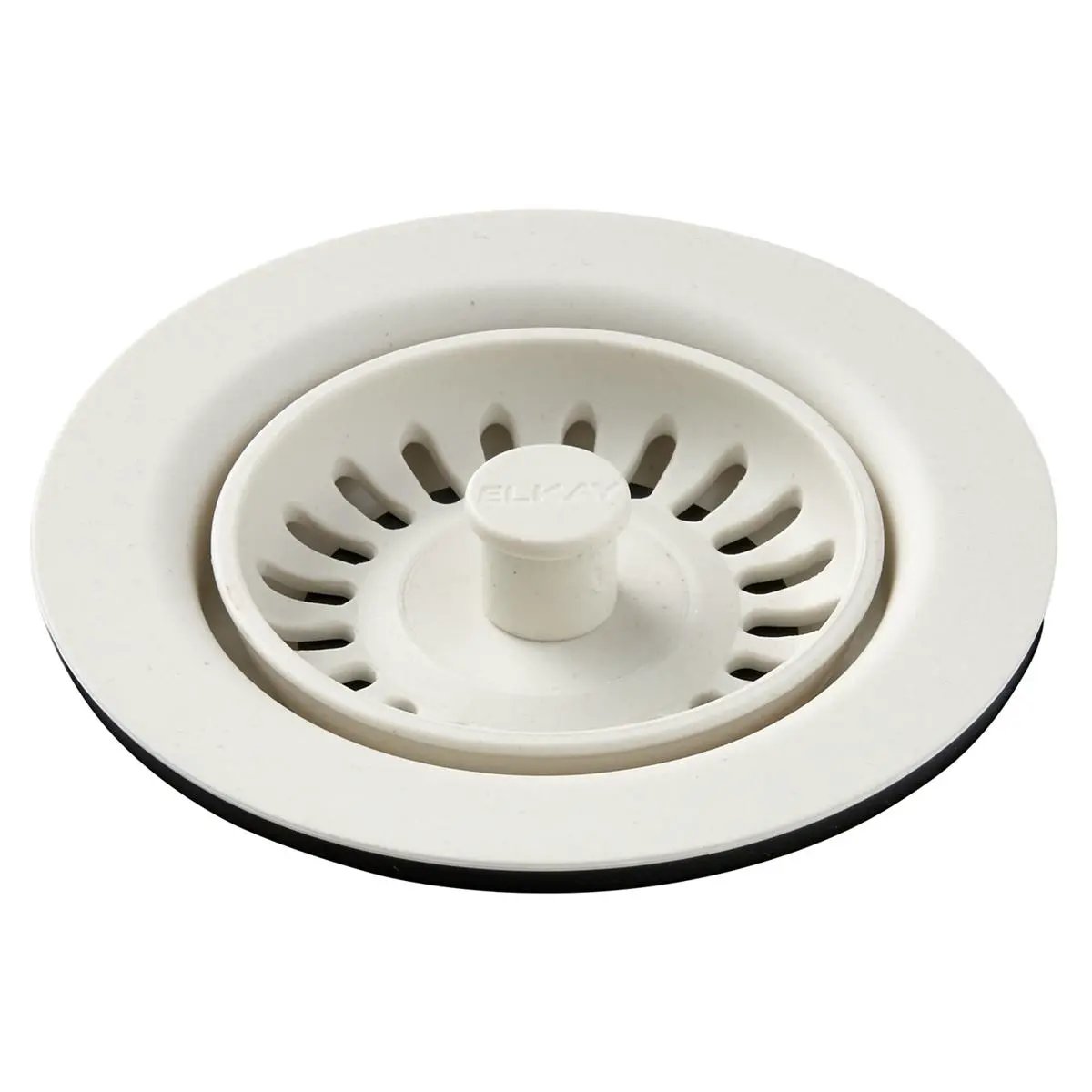 Elkay Polymer Drain Fitting with Removable Basket Strainer and Rubber Stopper by Elkay
