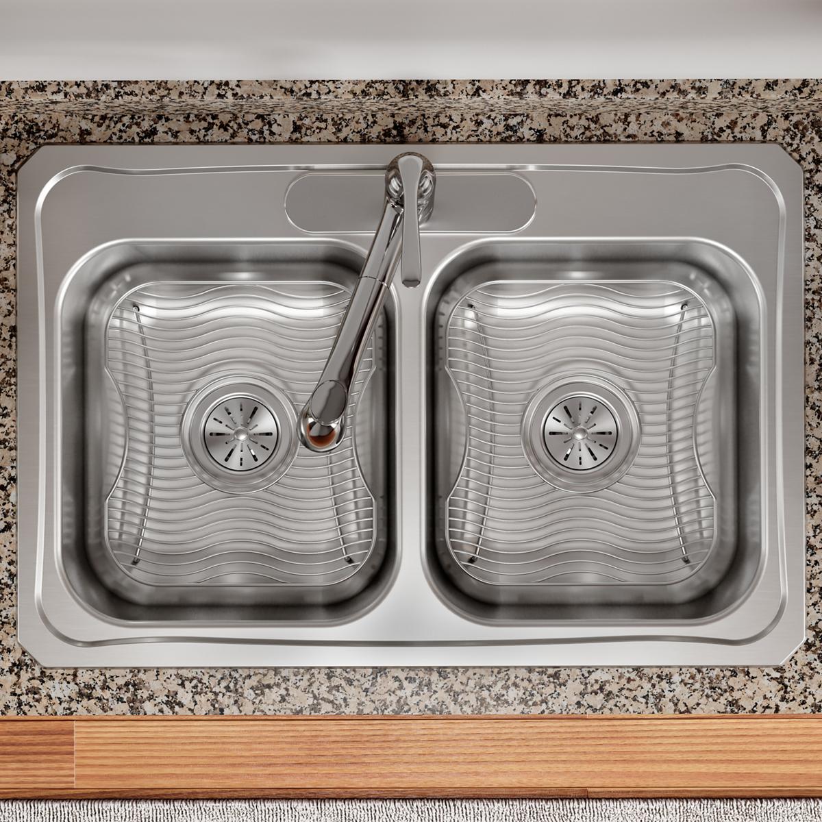 polished stainless steel bottom grid