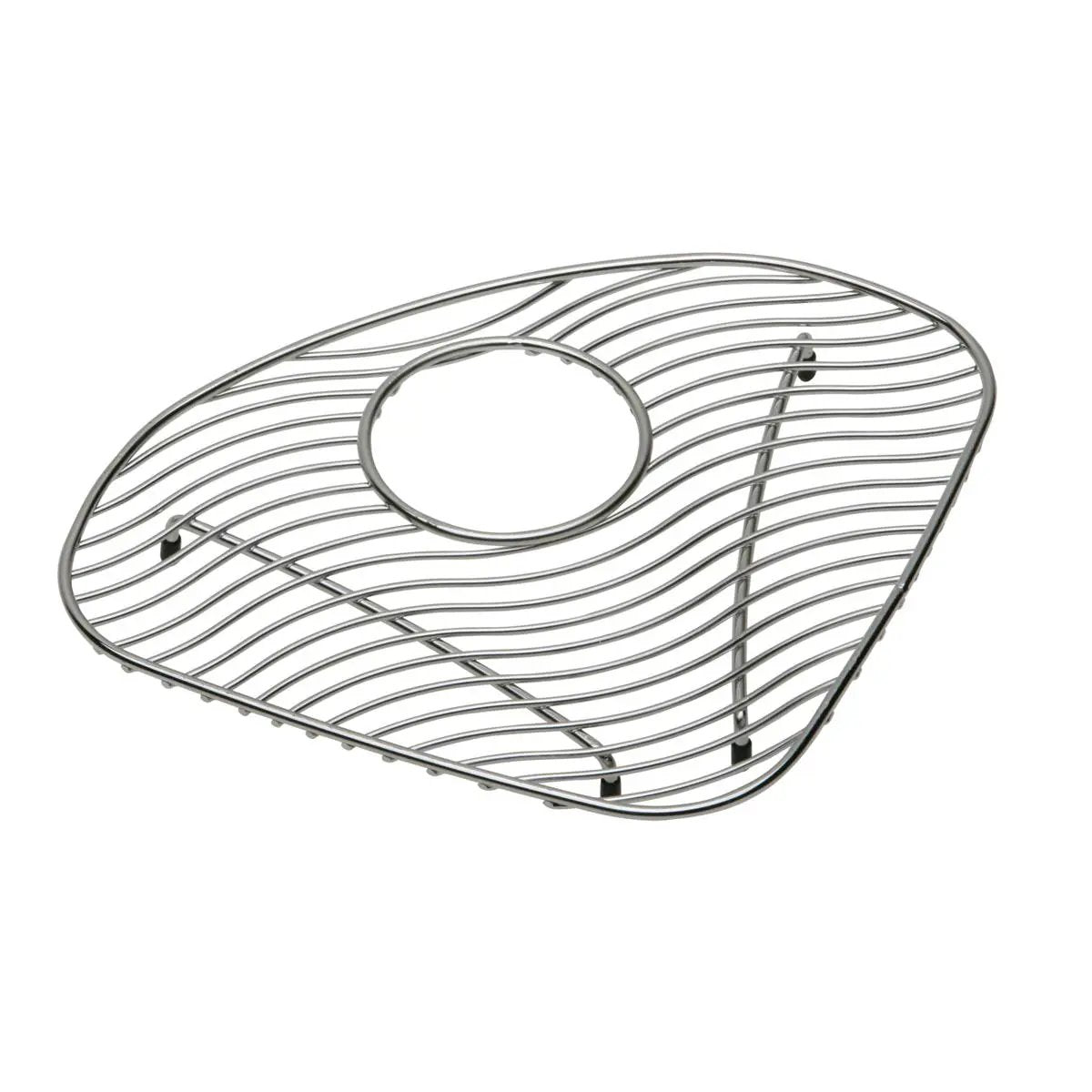 polished stainless steel bottom grid