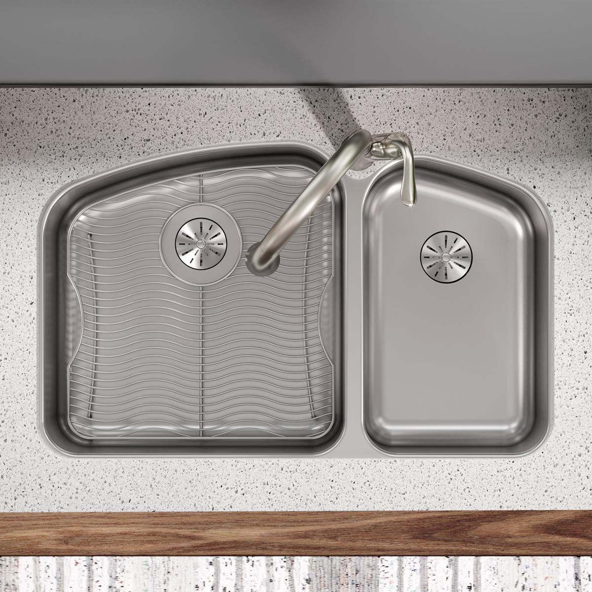 polished stainless steel bottom grid