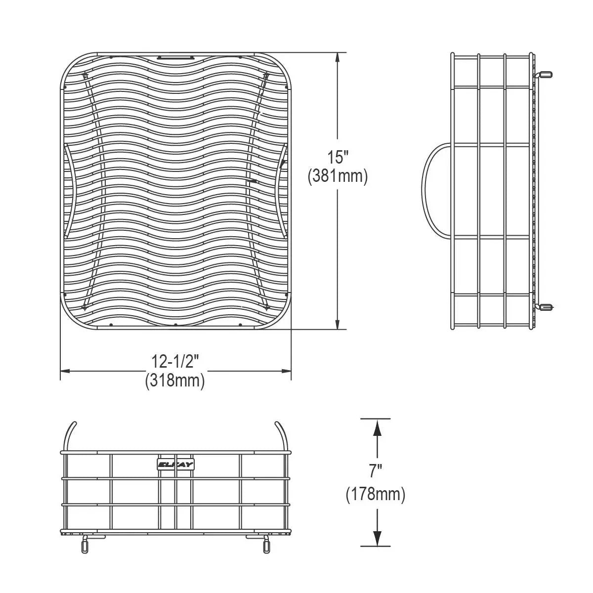 polished stainless steel rinsing basket