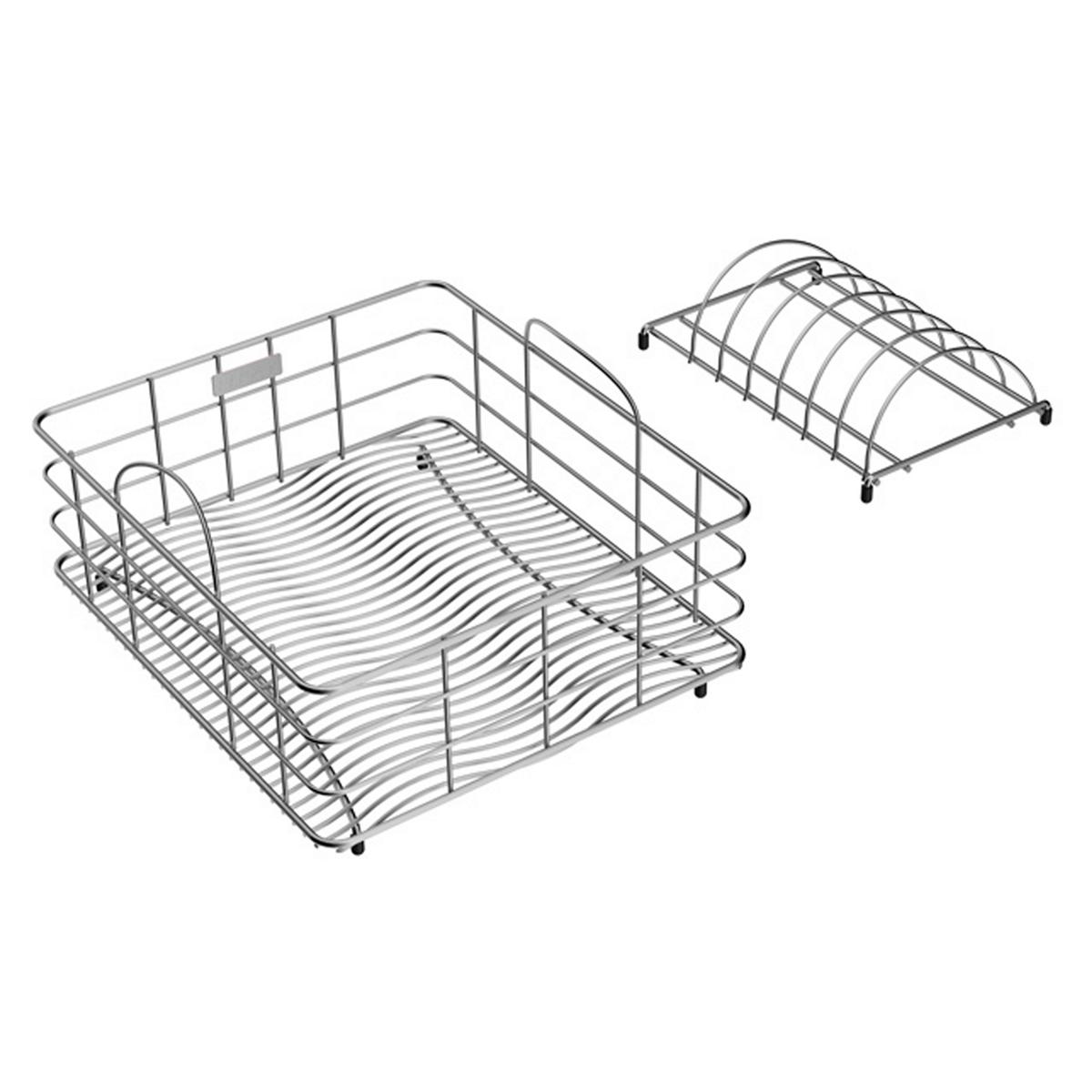 polished stainless steel rinsing basket