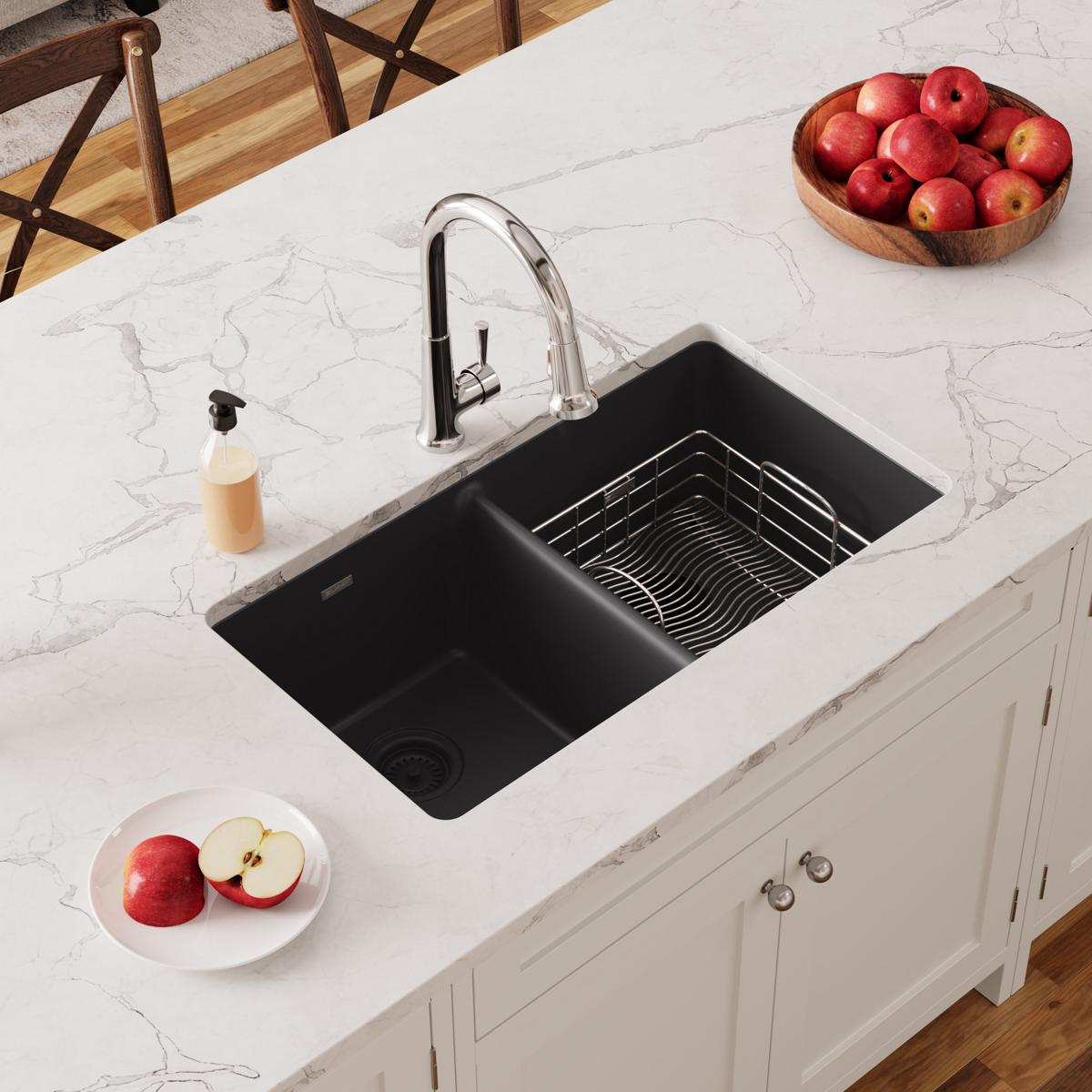 polished stainless steel rinsing basket