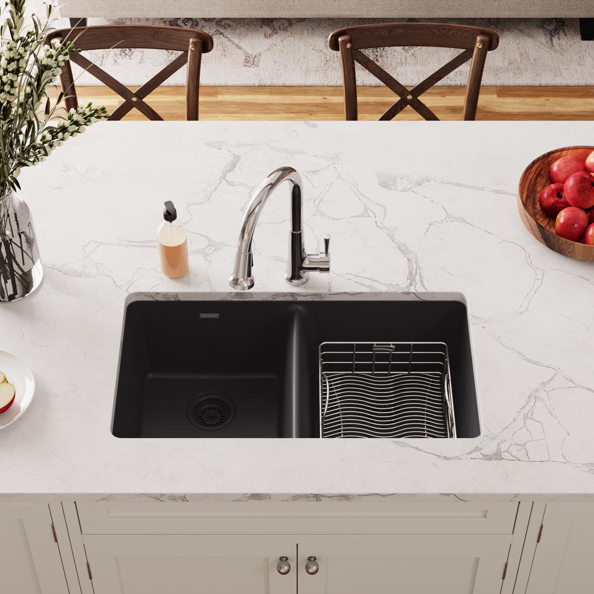 polished stainless steel rinsing basket