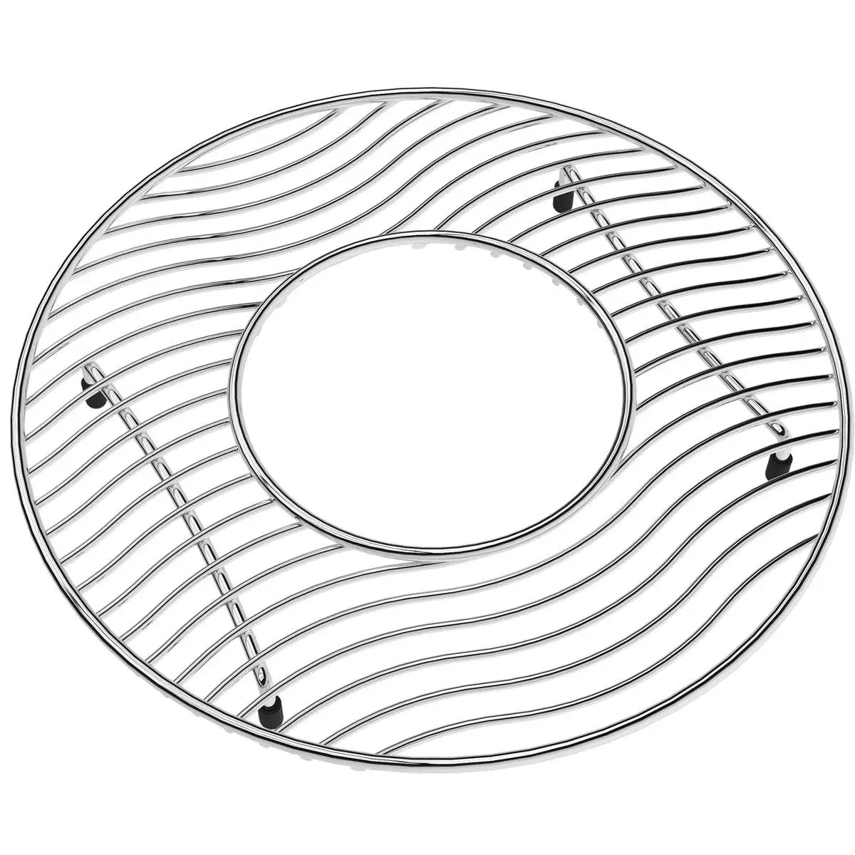 polished stainless steel bottom grid
