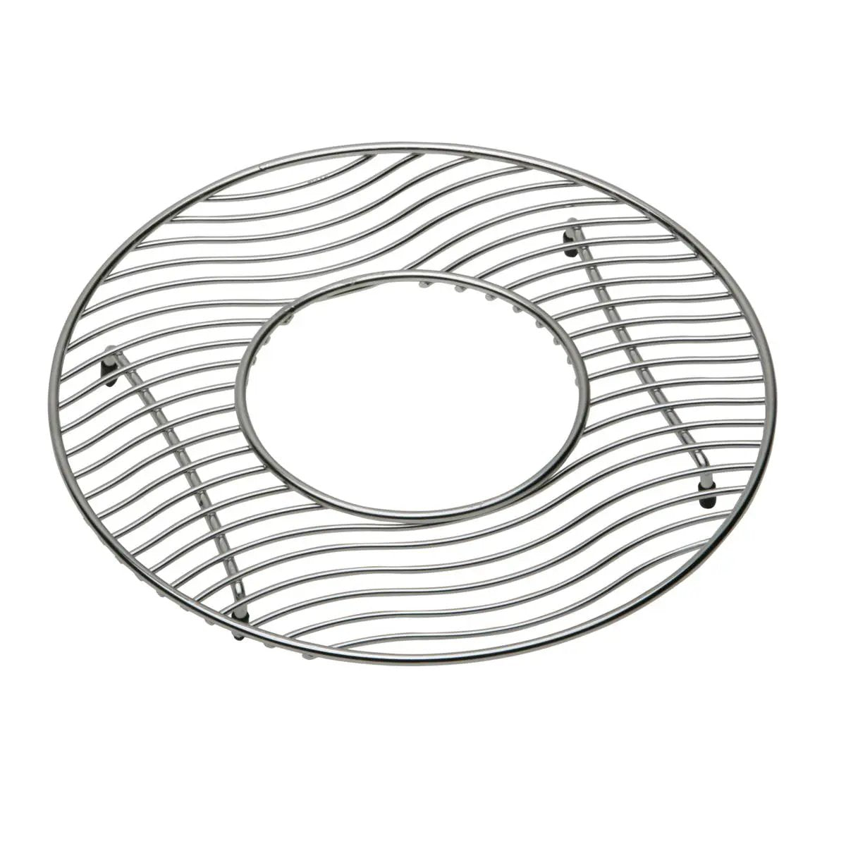 polished stainless steel bottom grid