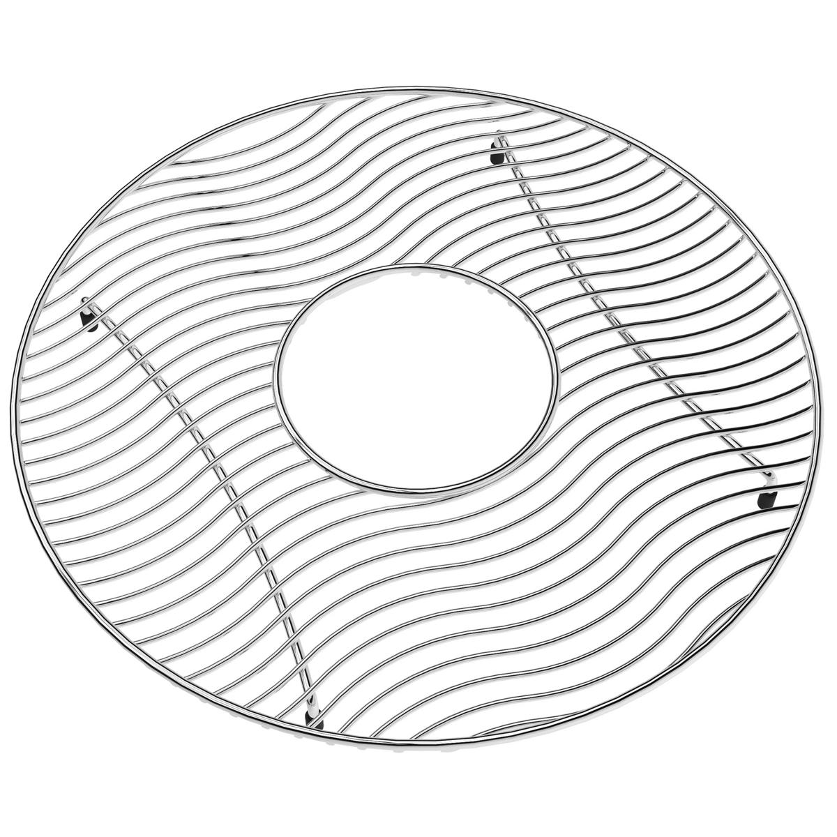 polished stainless steel bottom grid