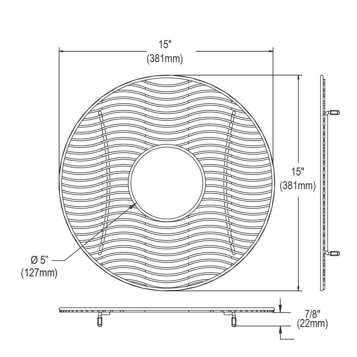 polished stainless steel bottom grid