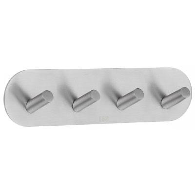 brushed stainless steel quadruple hook