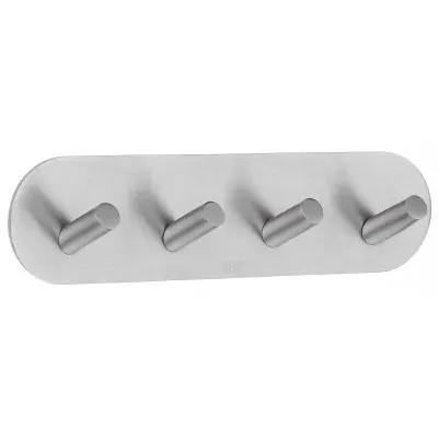 brushed stainless steel quadruple hook
