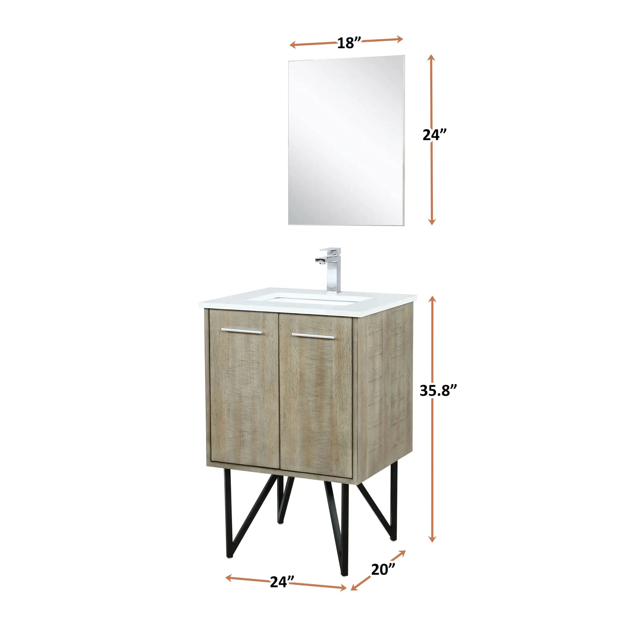 rustic acacia vanity