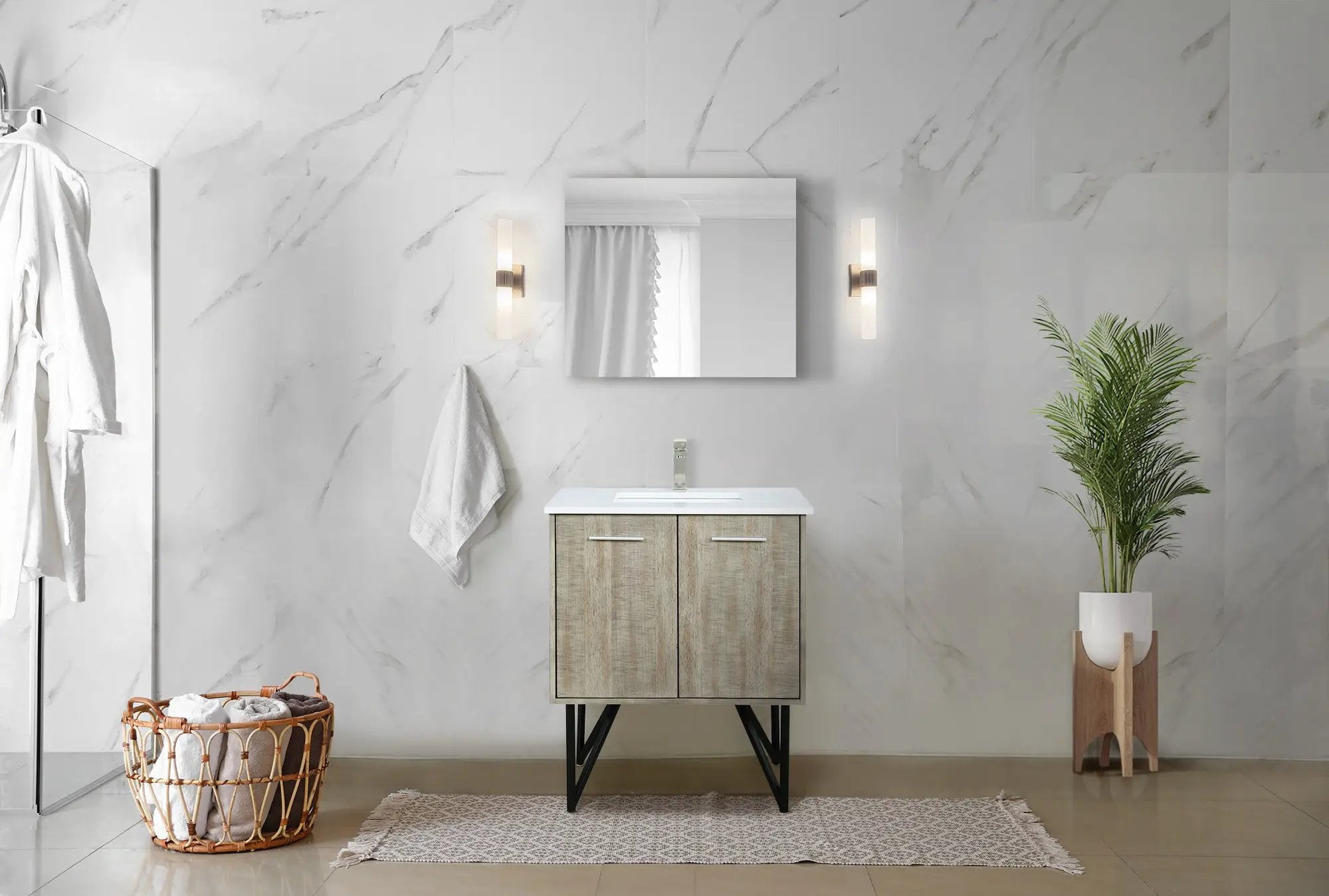 rustic acacia vanity