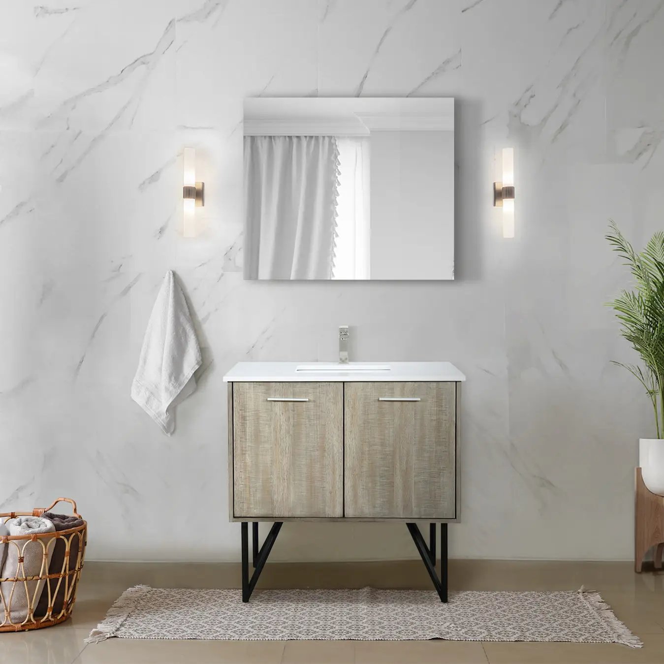 rustic acacia vanity