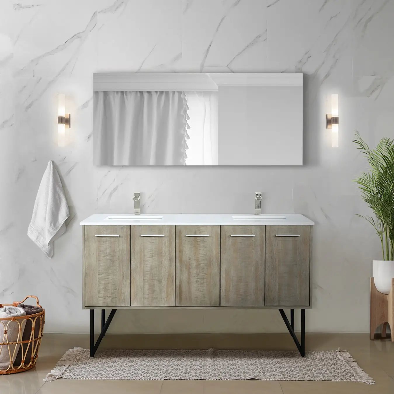 rustic acacia vanity