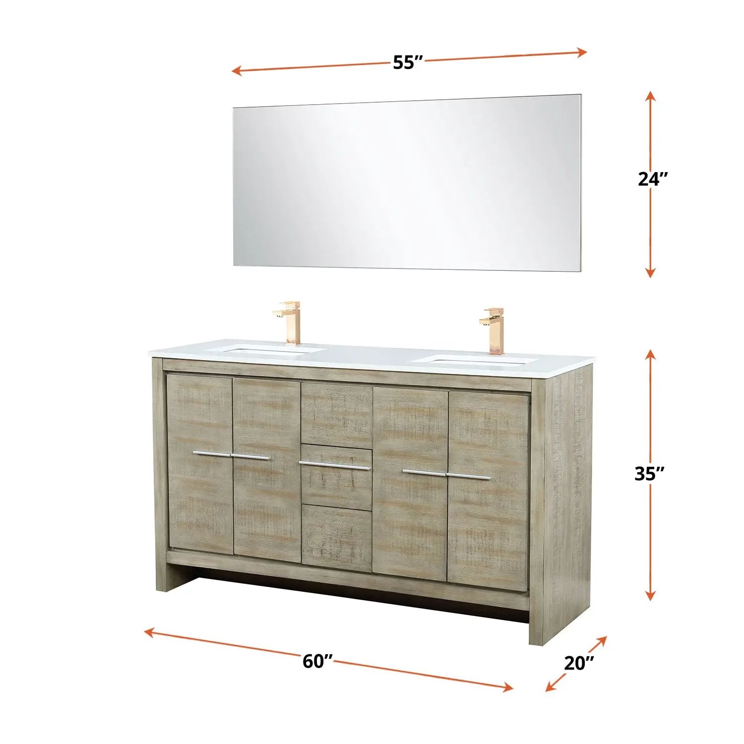 rustic acacia vanity