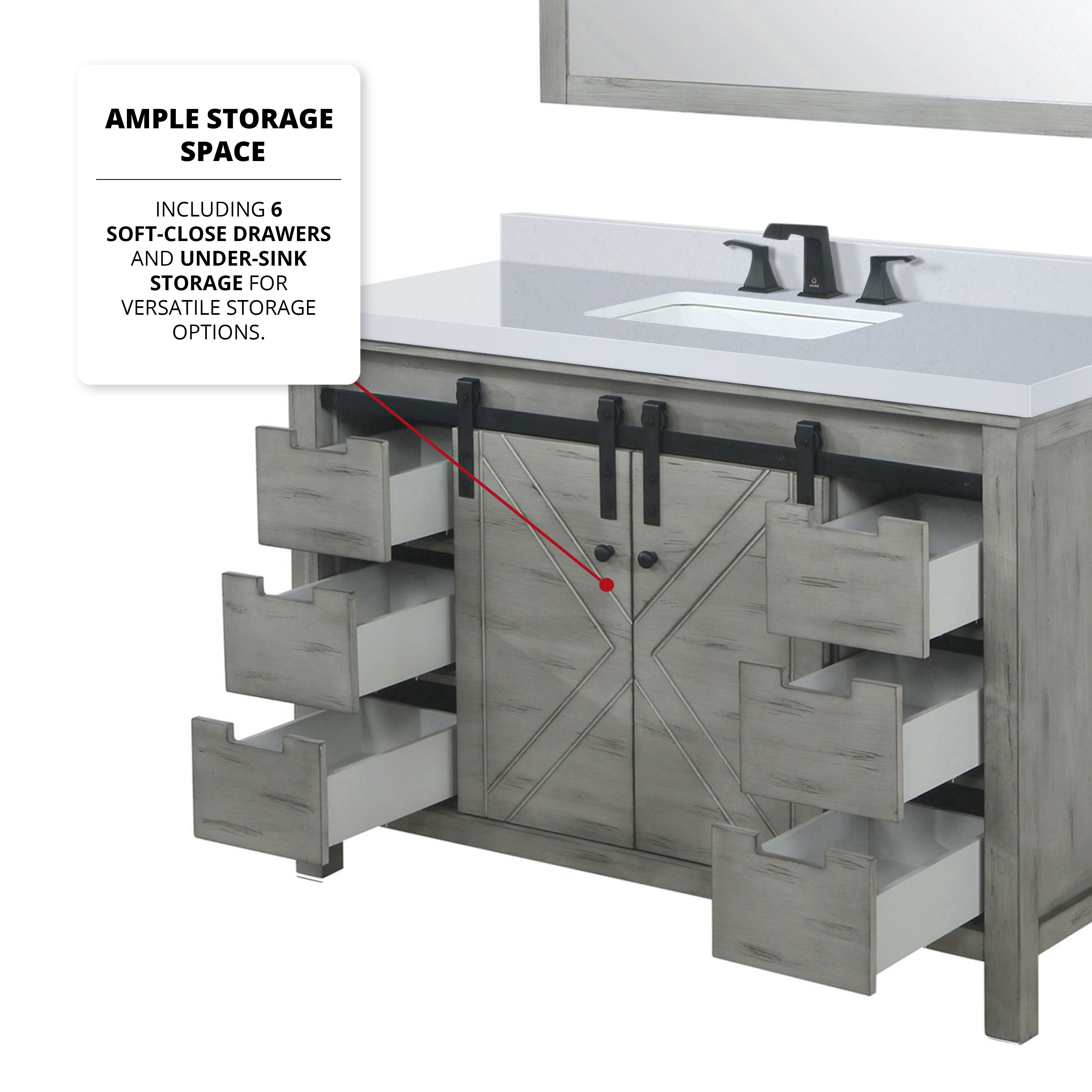 ash grey vanity