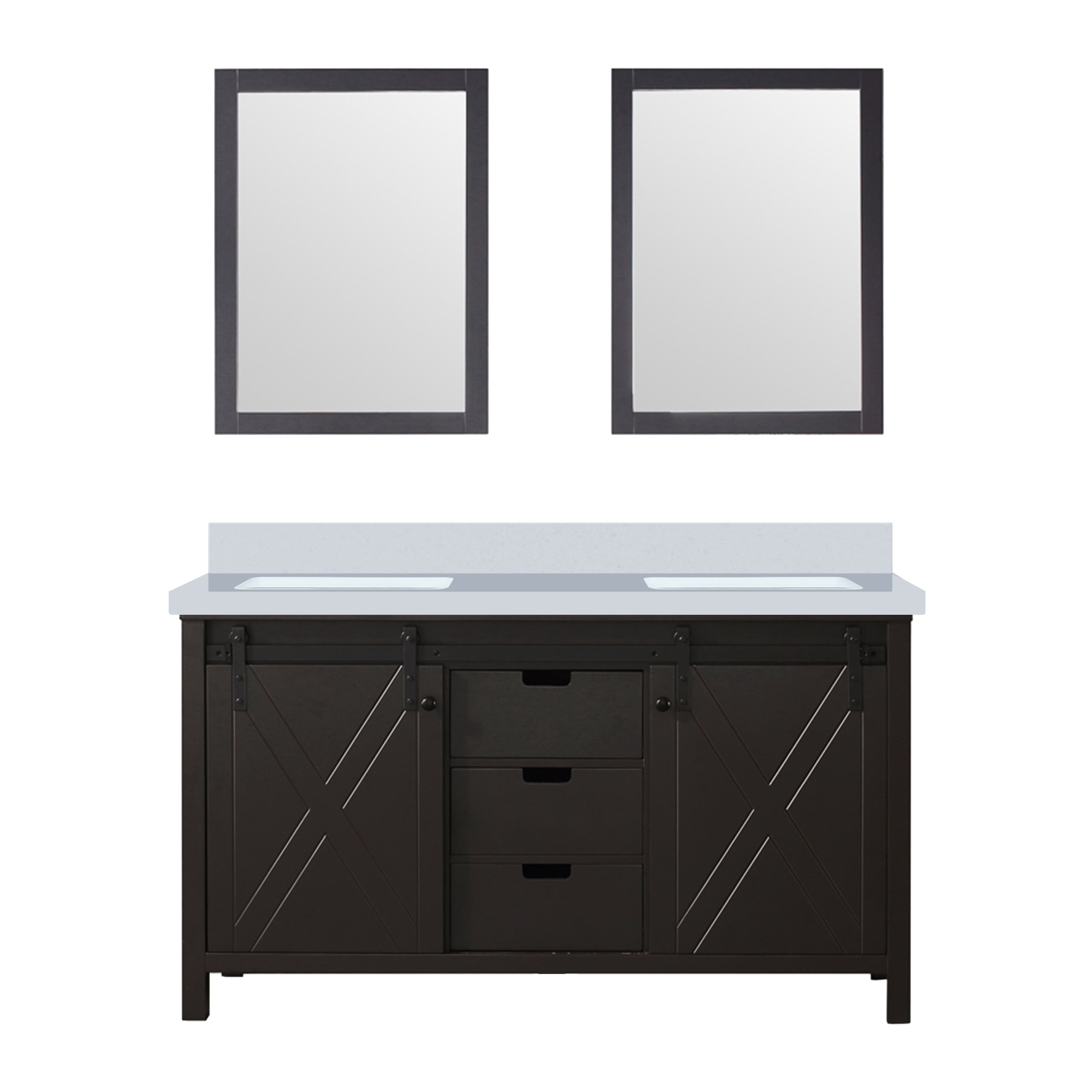 Lexora Marsyas 60 in W x 22 in D Double Bath Vanity