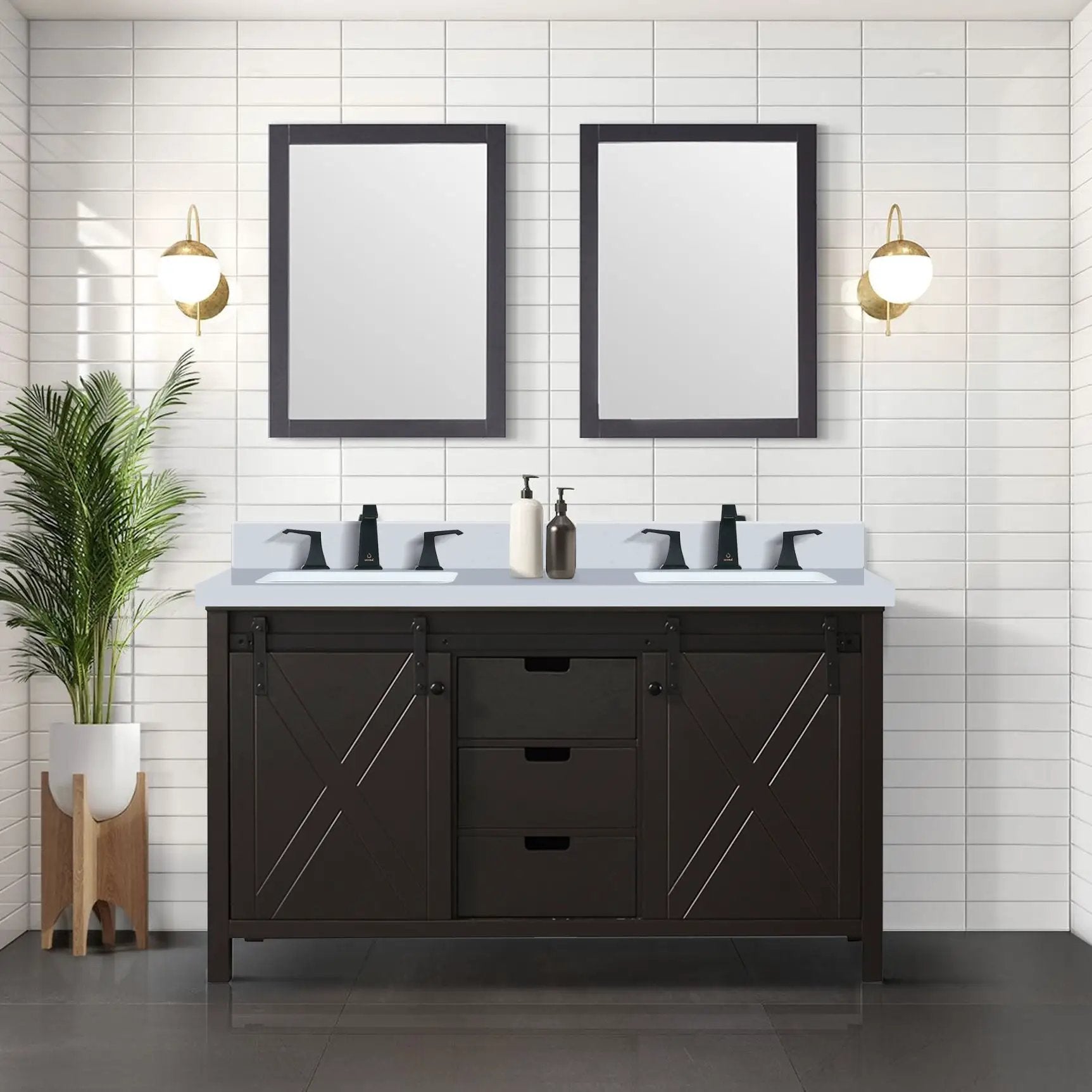 brown vanity
