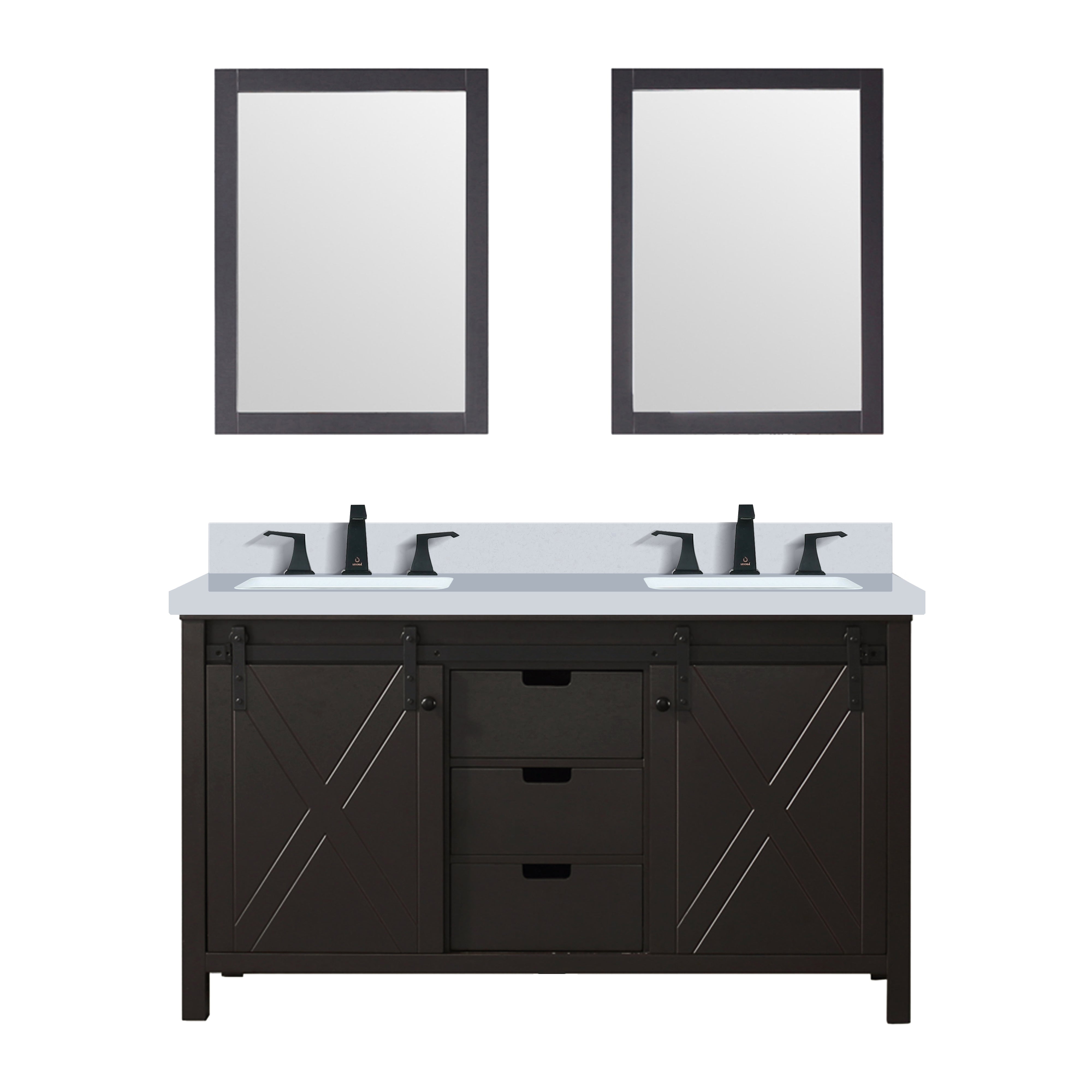 Lexora Marsyas 60 in W x 22 in D Double Bath Vanity