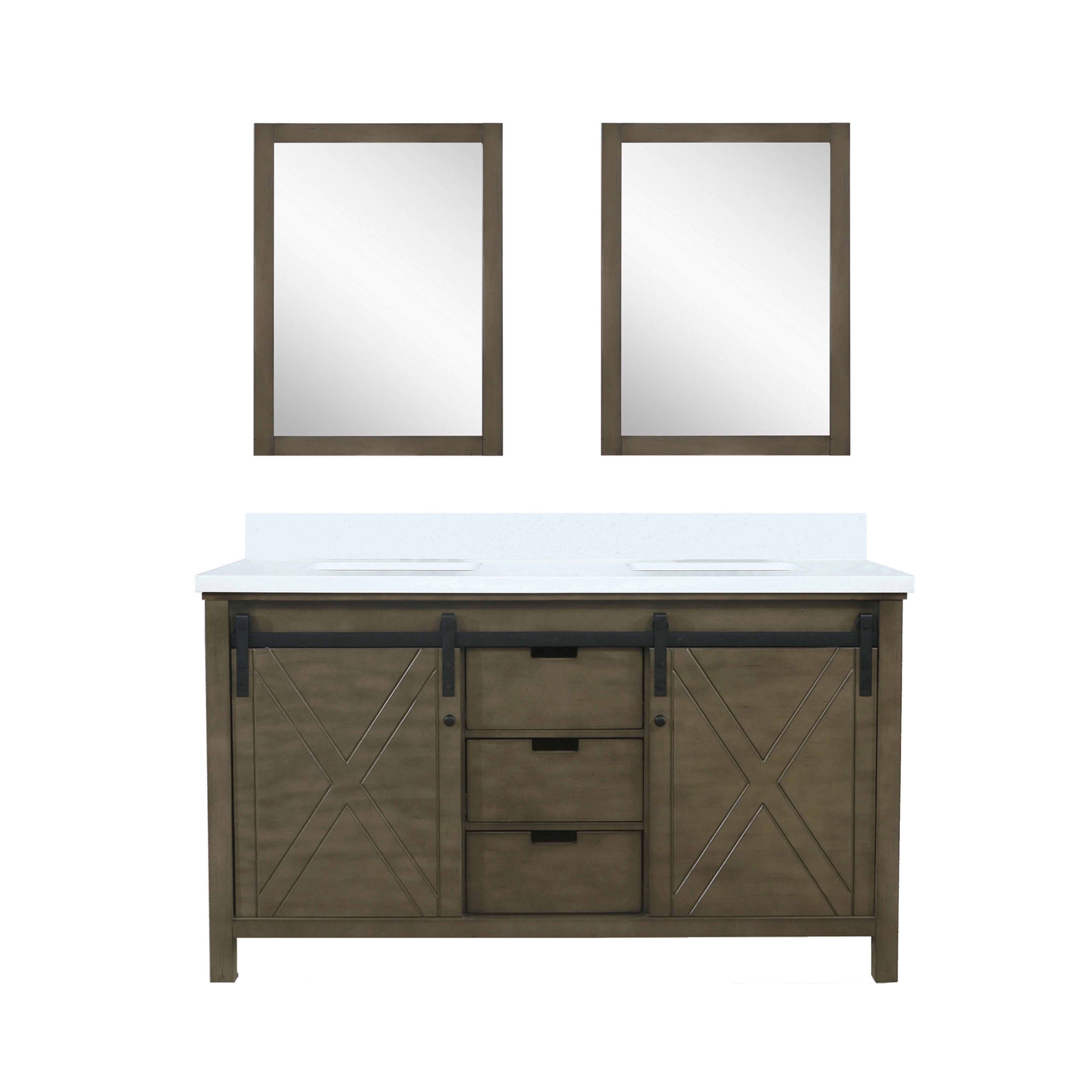 Lexora Marsyas 60 in W x 22 in D Double Bath Vanity
