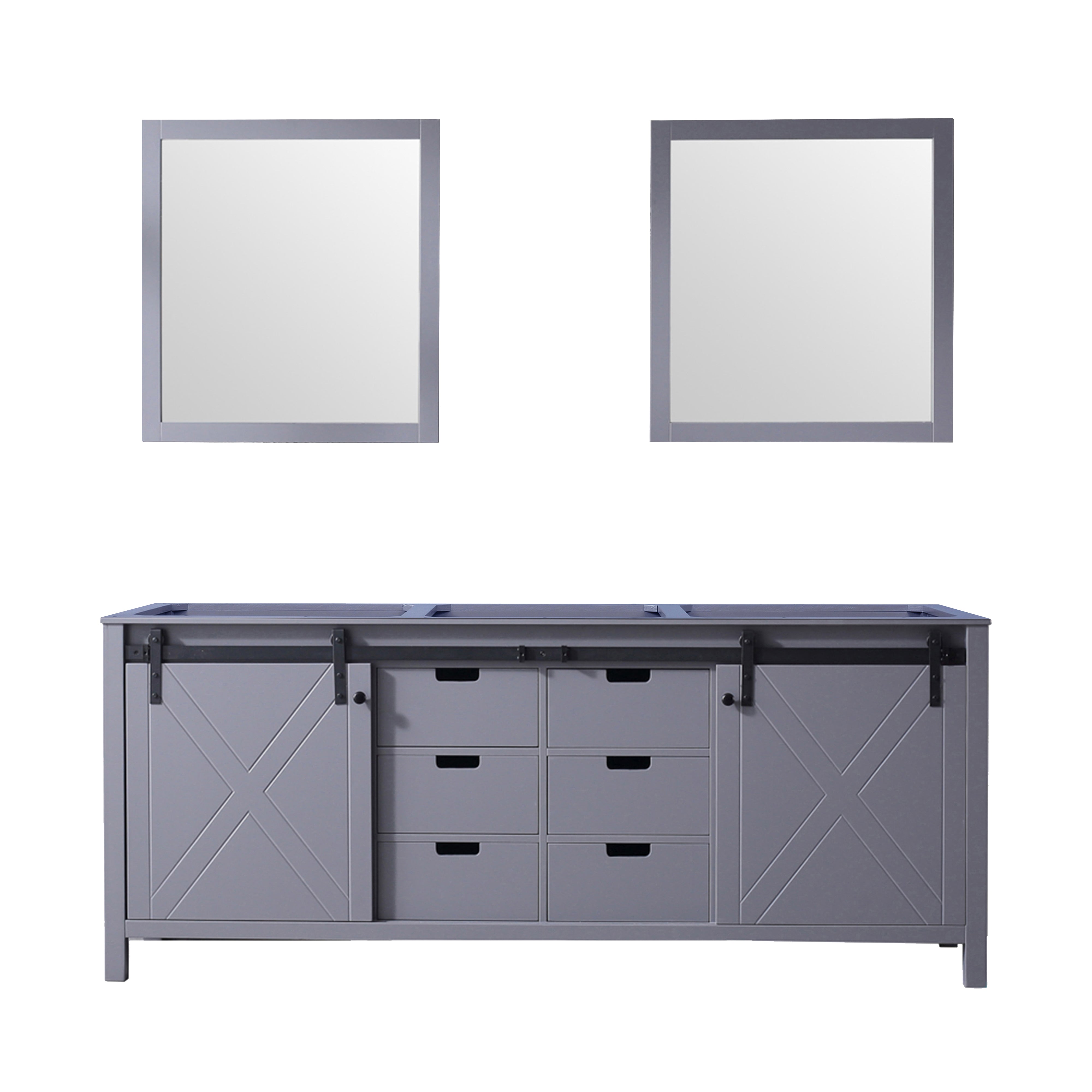 Lexora Marsyas 80 in W x 22 in D Double Bath Vanity