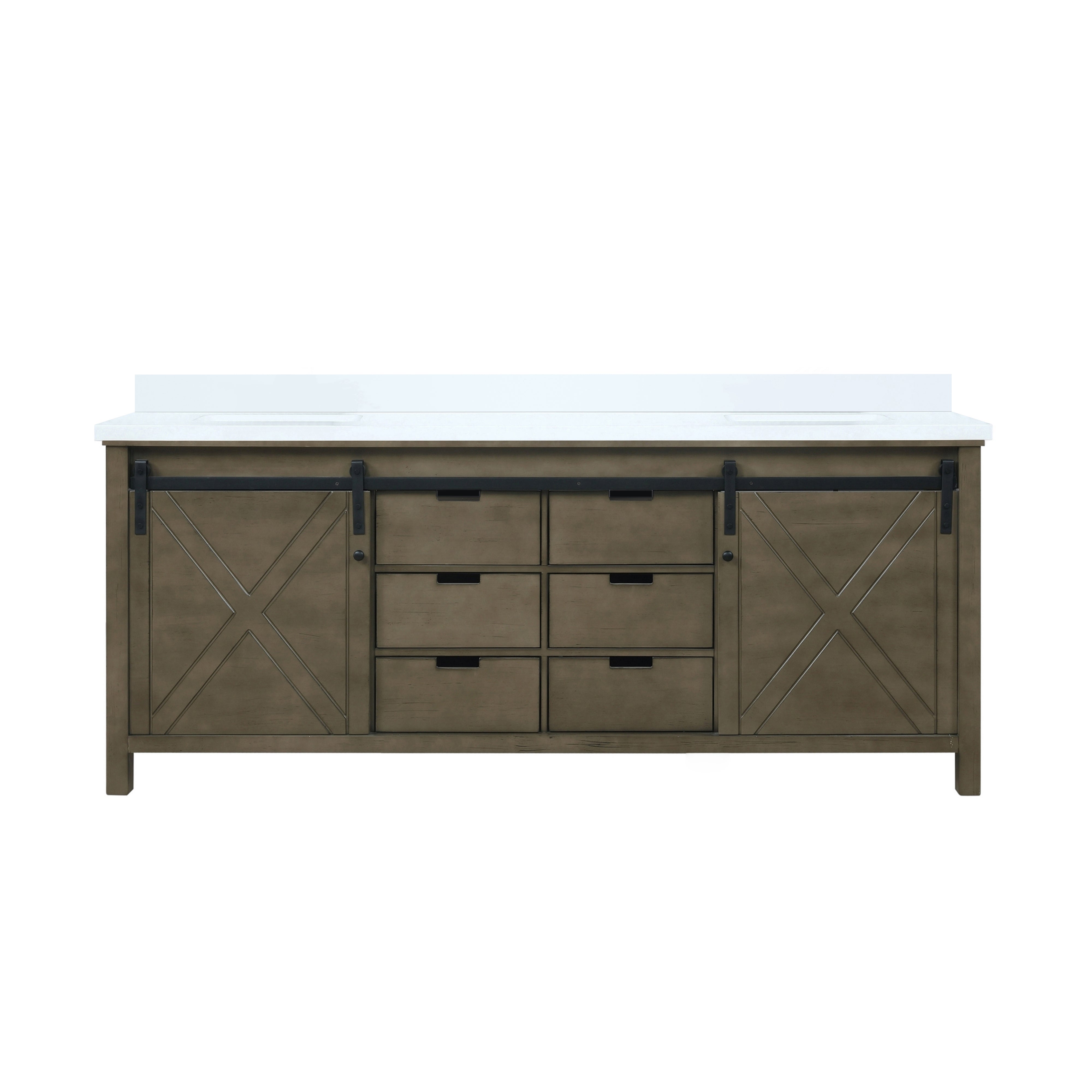 Lexora Marsyas 80 in W x 22 in D Double Bath Vanity