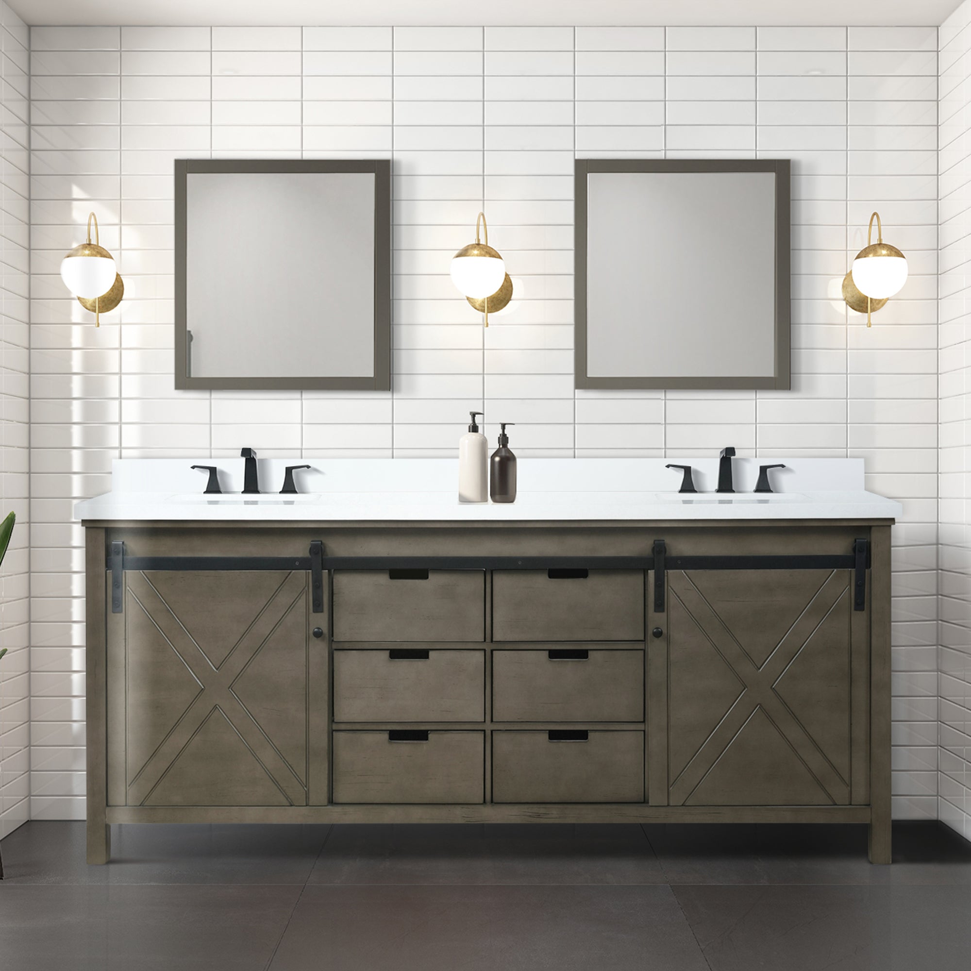 rustic brown vanity