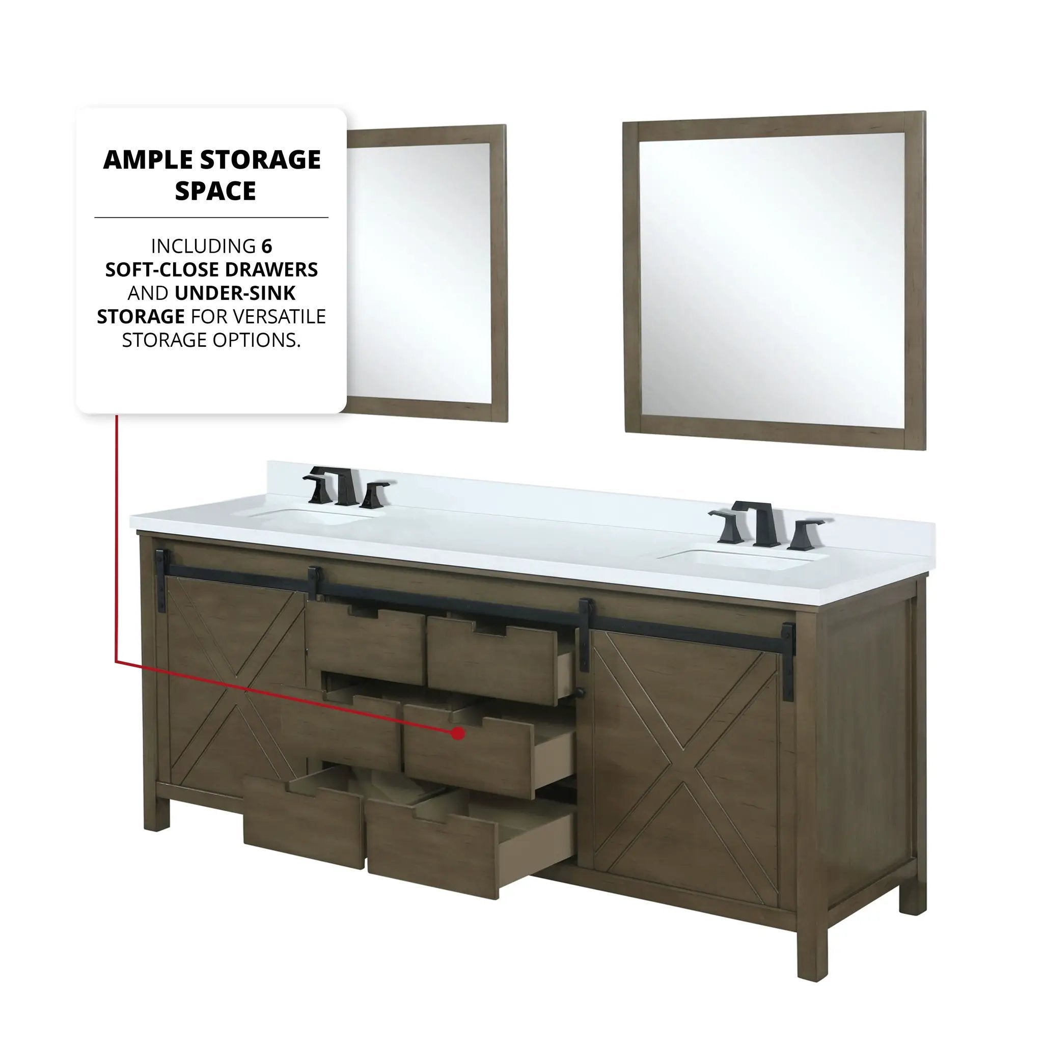 rustic brown vanity