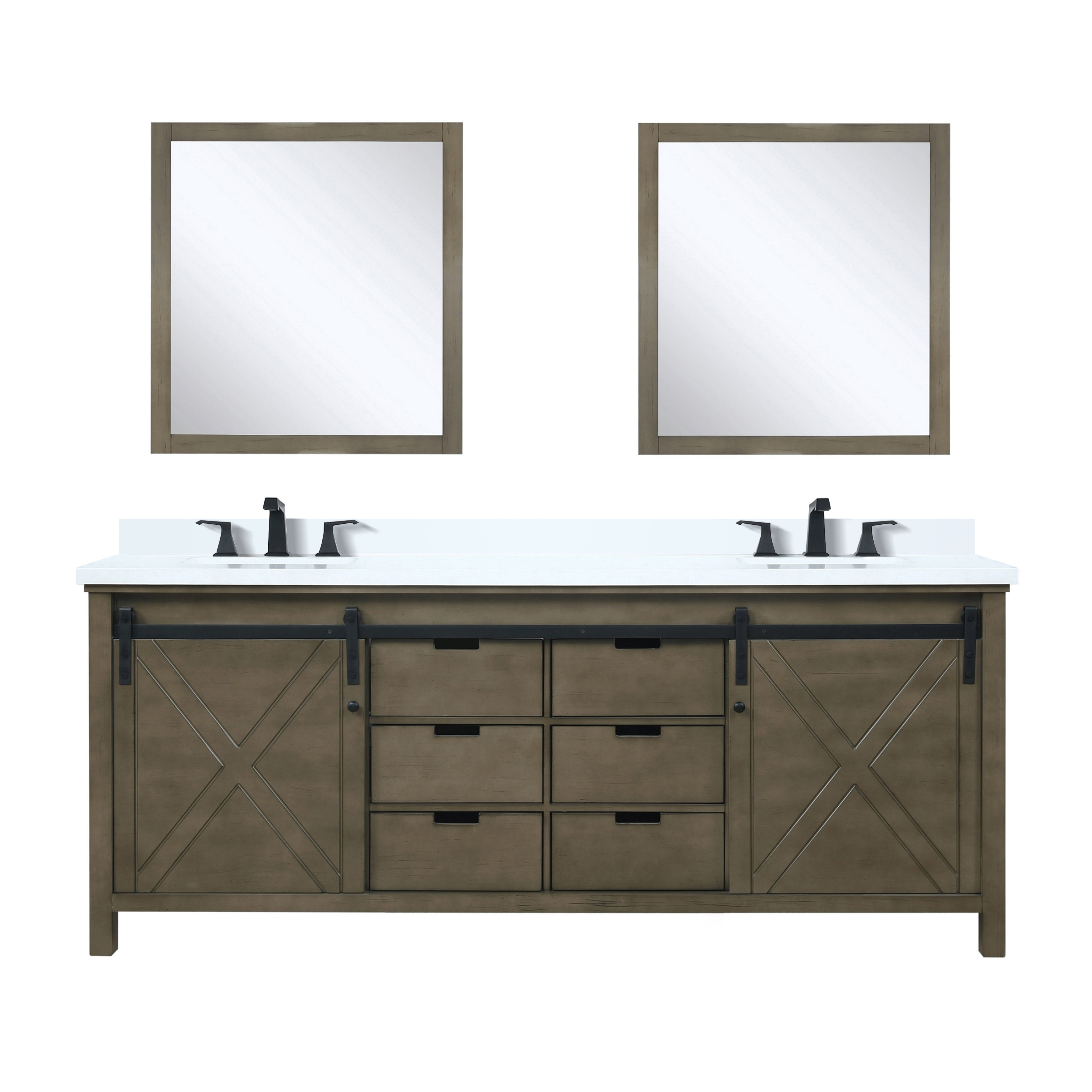 Lexora Marsyas 80 in W x 22 in D Double Bath Vanity