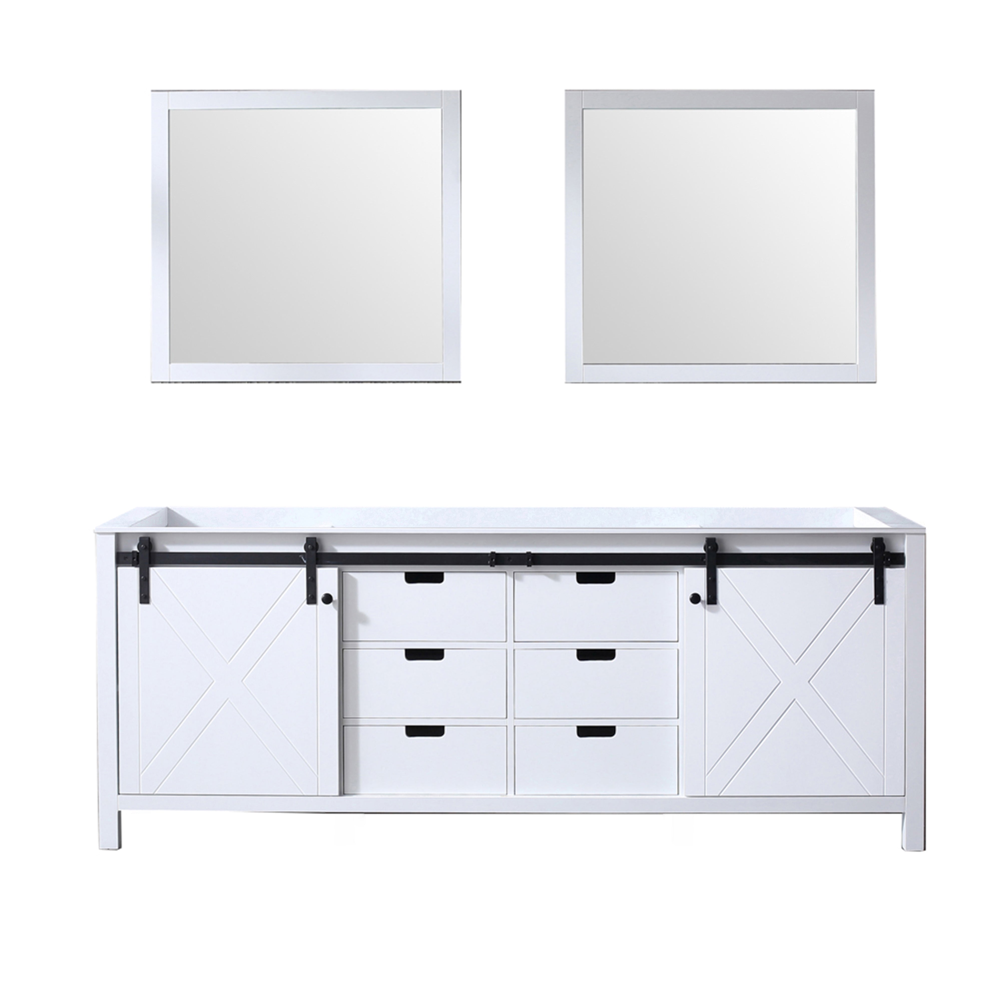 Lexora Marsyas 84 in W x 22 in D Double Bath Vanity