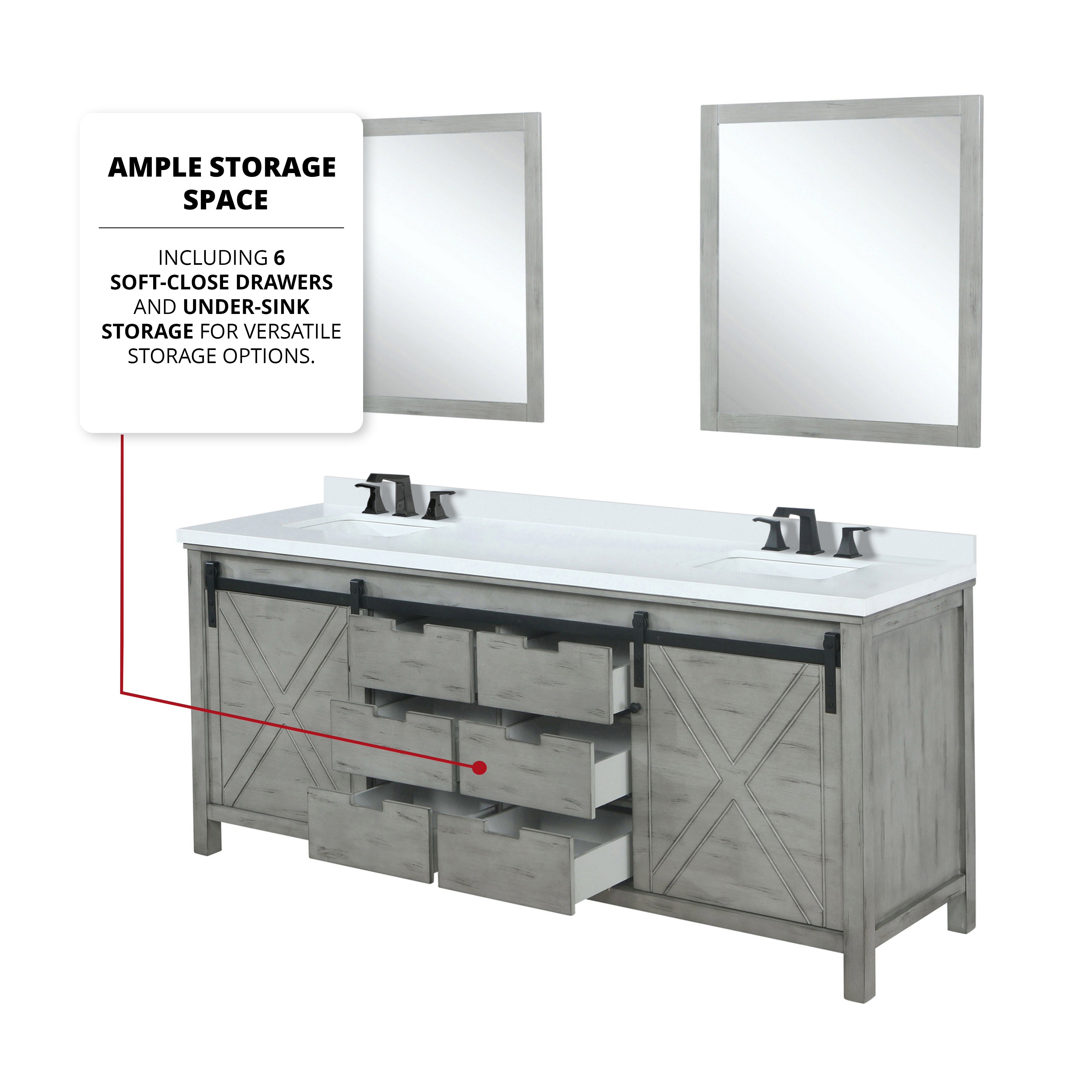 ash grey vanity