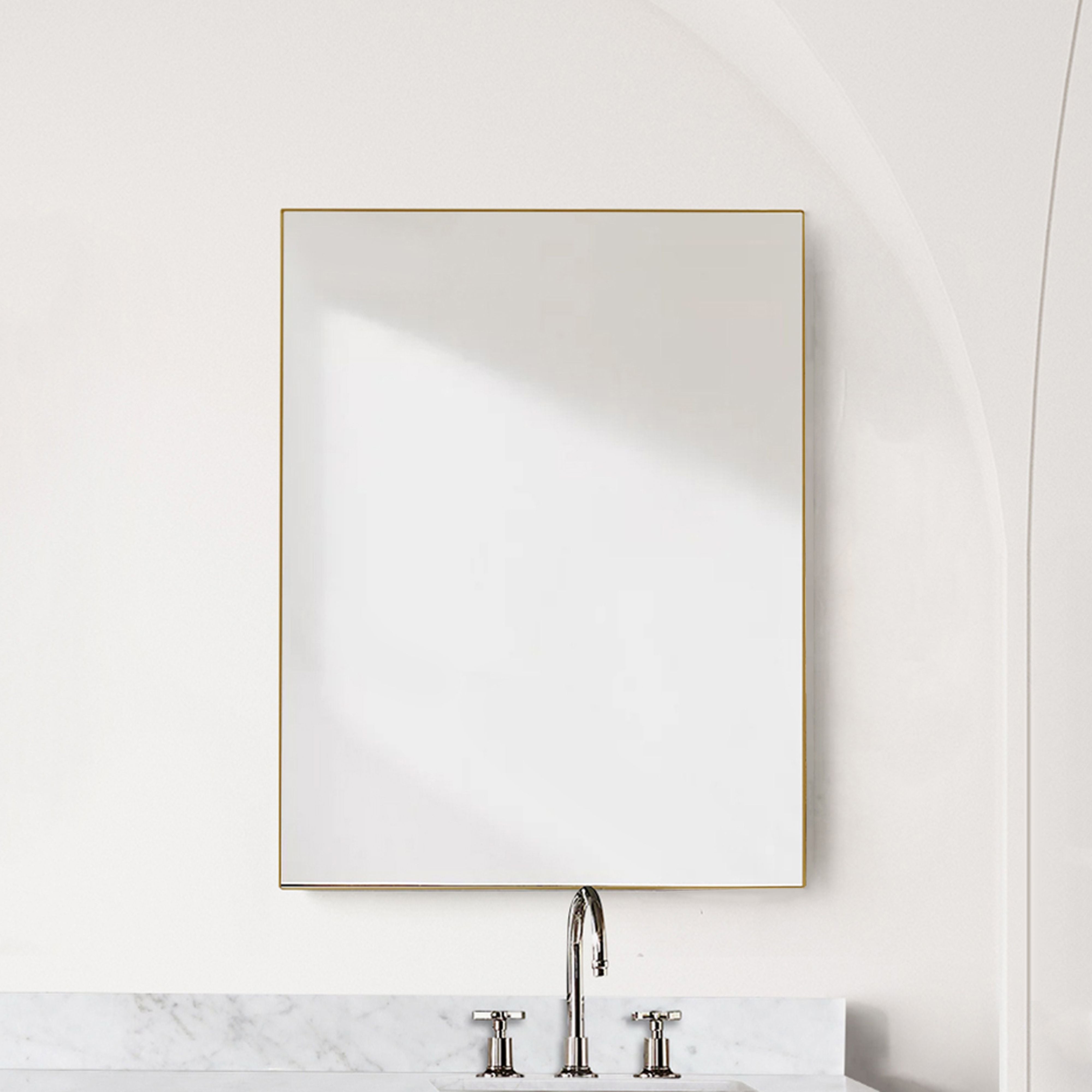 brushed gold mirror