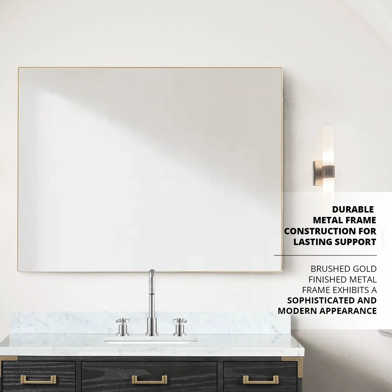 brushed gold mirror
