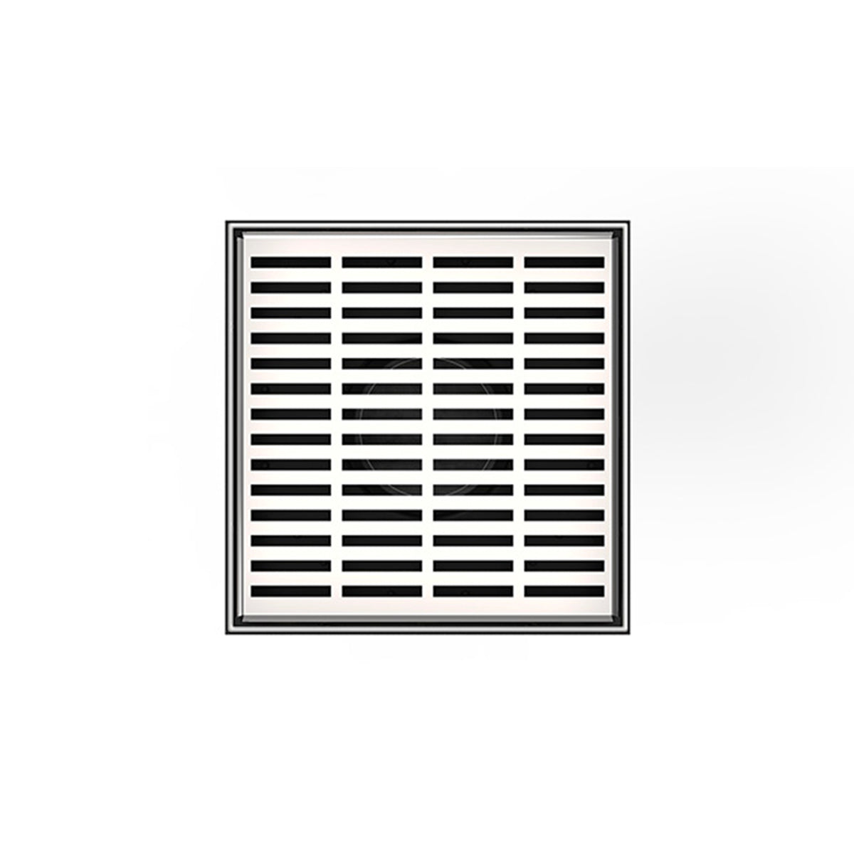 Infinity Drain 5" x 5" LND 5 Slotted Pattern Complete Kit with Stainless Steel Bonded Flange, 2" No Hub Outlet