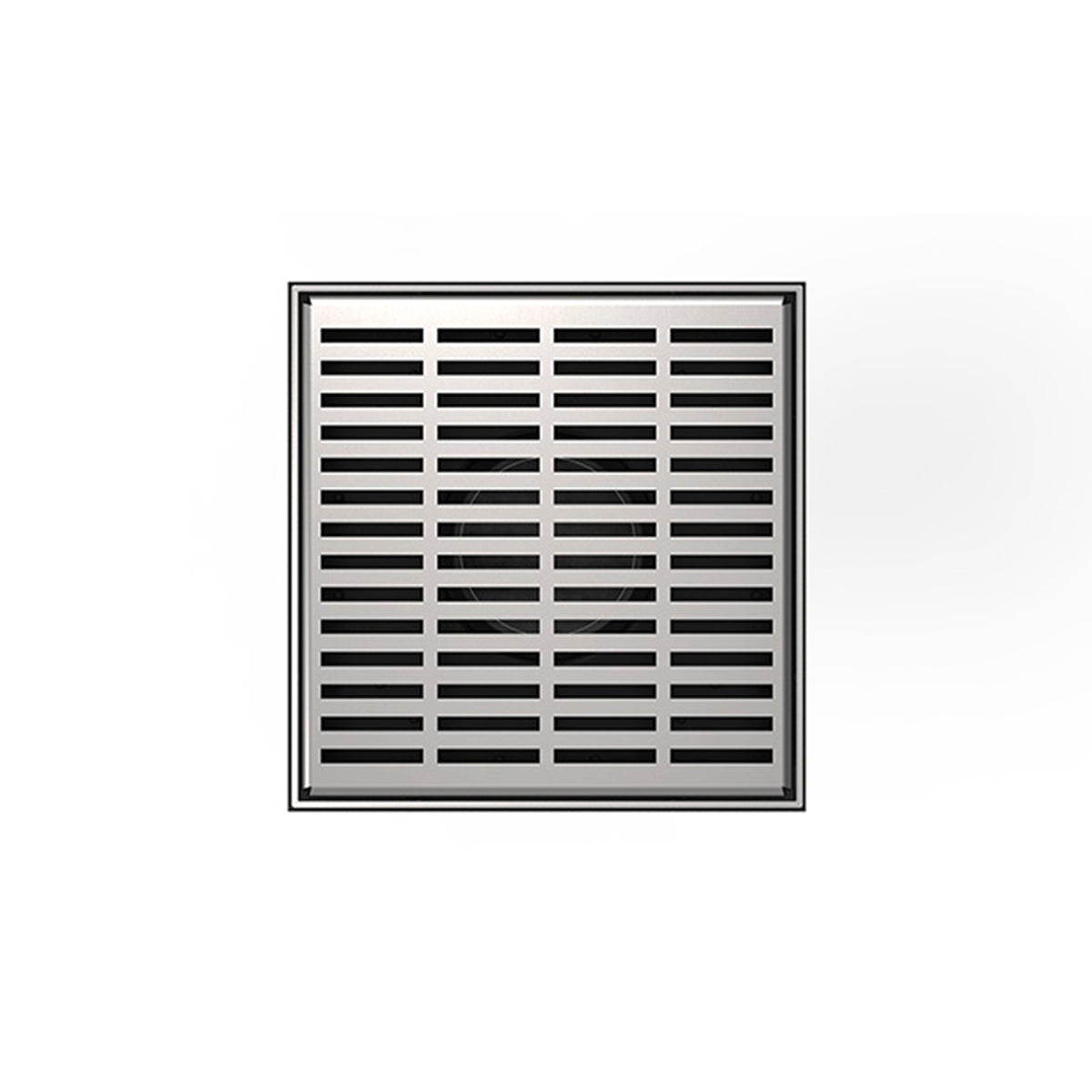 Infinity Drain 5" x 5" LND 5 Slotted Pattern Complete Kit with Stainless Steel Bonded Flange, 2" No Hub Outlet