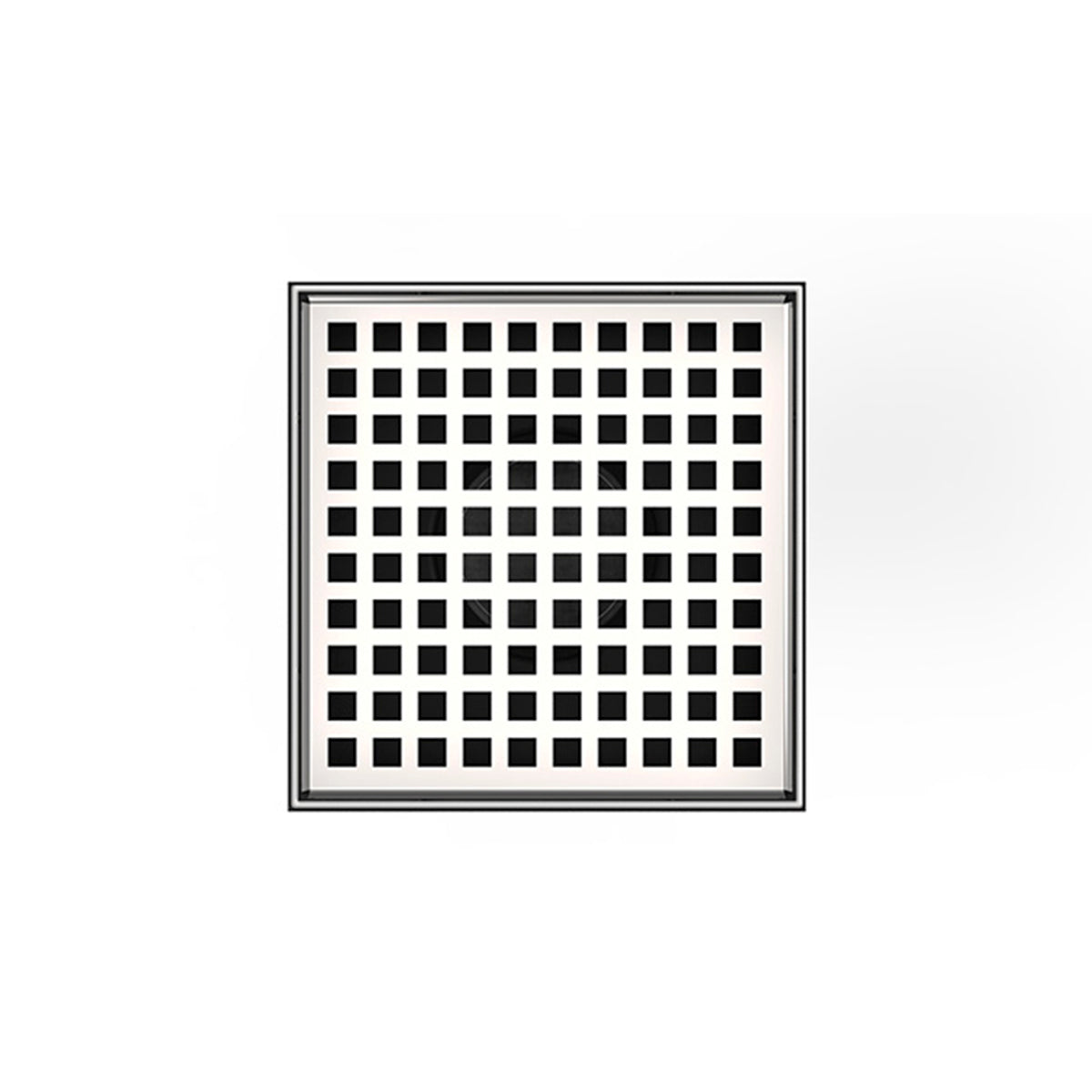 Infinity Drain 5" x 5" LQD 5 Squares Pattern Complete Kit with Stainless Steel Bonded Flange, 2" No Hub Outlet