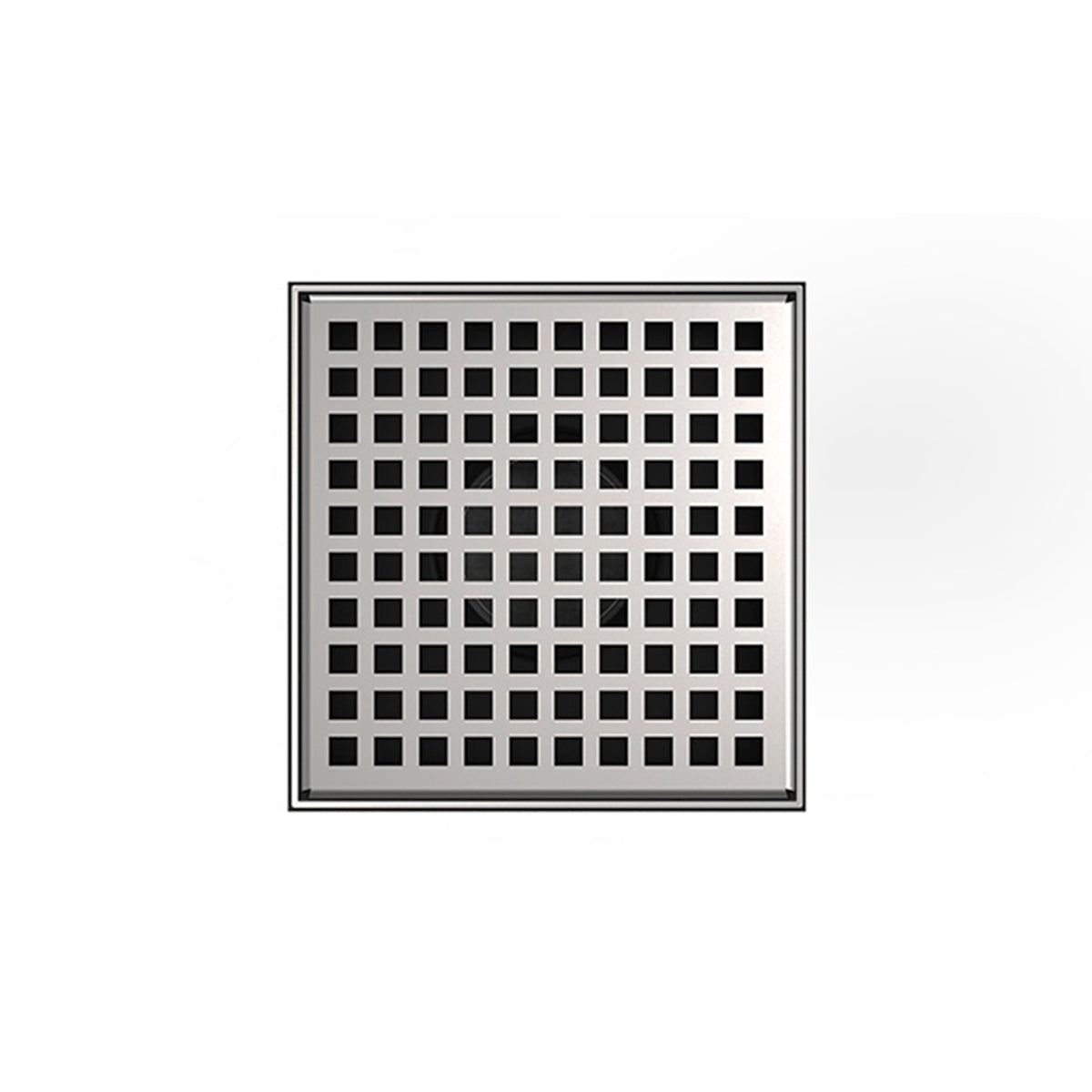 Infinity Drain 5" x 5" LQD 5 Squares Pattern Complete Kit with Stainless Steel Bonded Flange, 2" No Hub Outlet