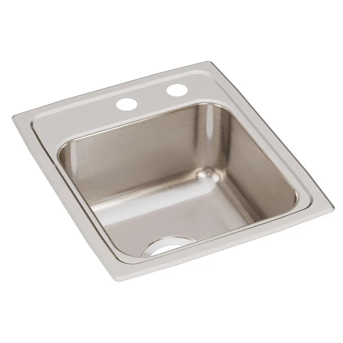 Elkay Lustertone Classic 15" x 17-1/2" x 7-5/8" MR2-Hole Single Bowl Drop-in Bar Sink by Elkay