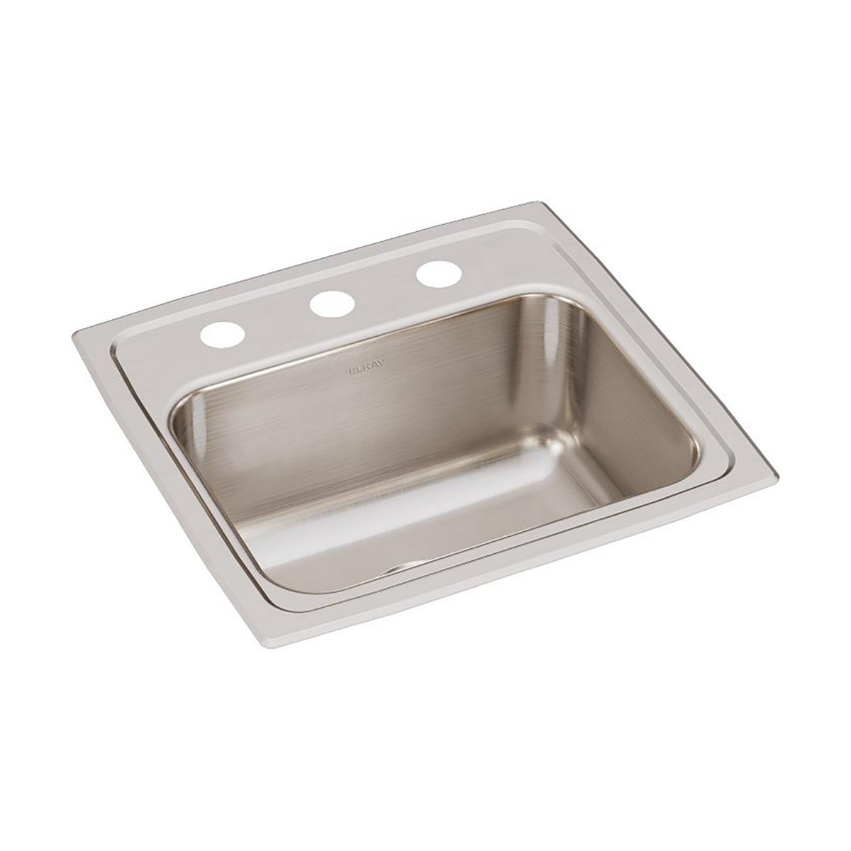 lustrous satin single bowl drop-in sink