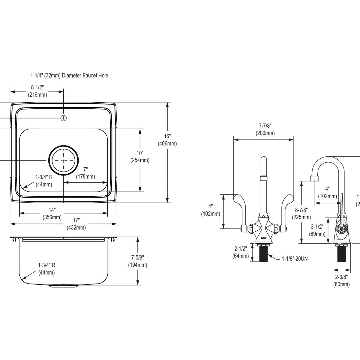 lustrous satin single bowl drop-in sink