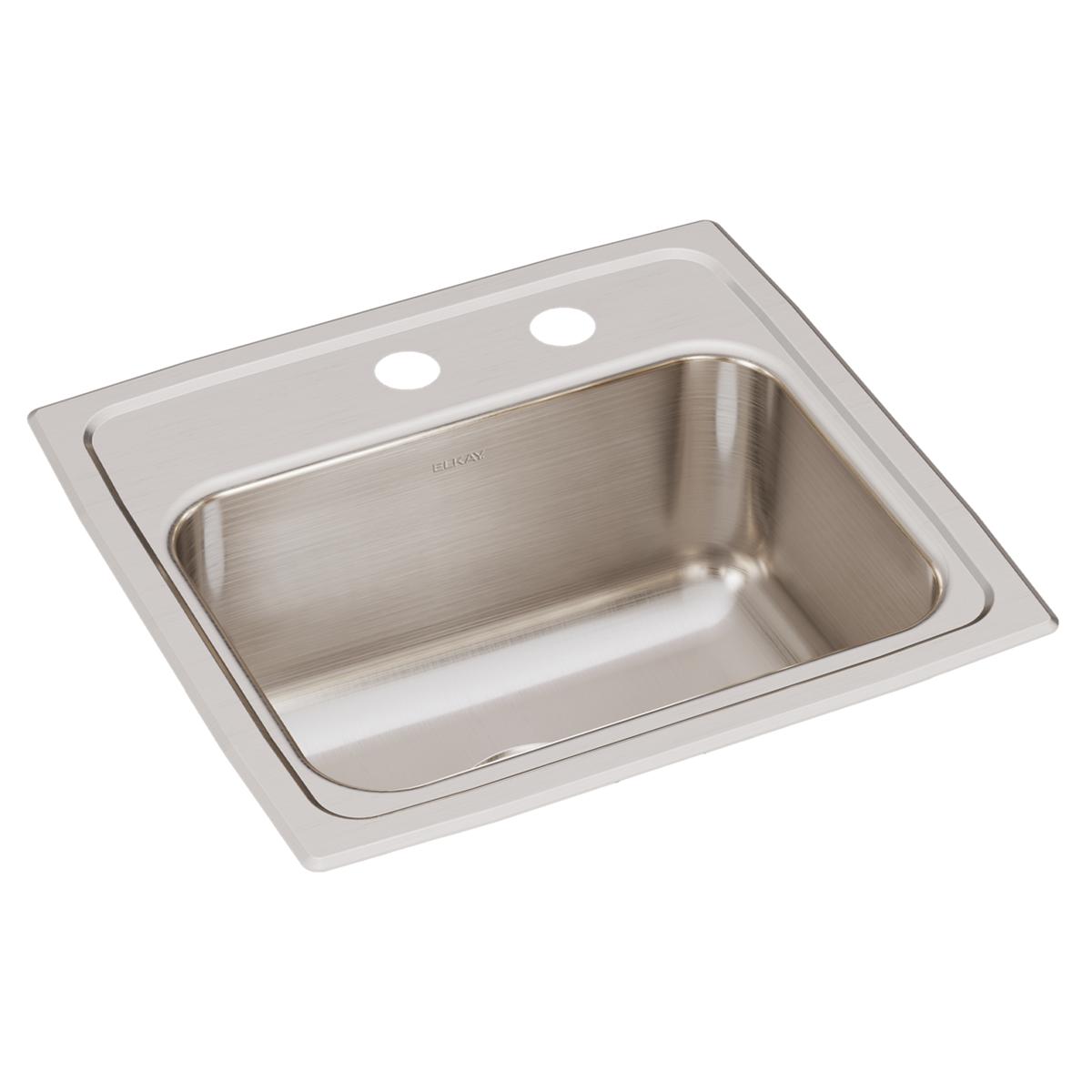 lustrous satin single bowl drop-in sink