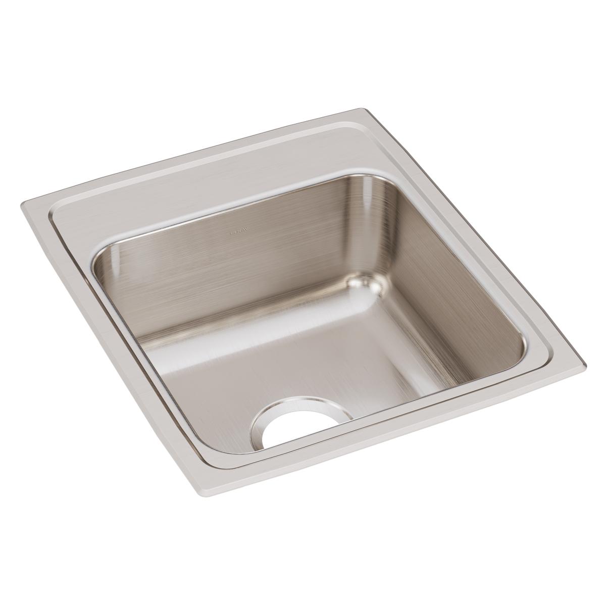 lustrous satin single bowl drop-in sink