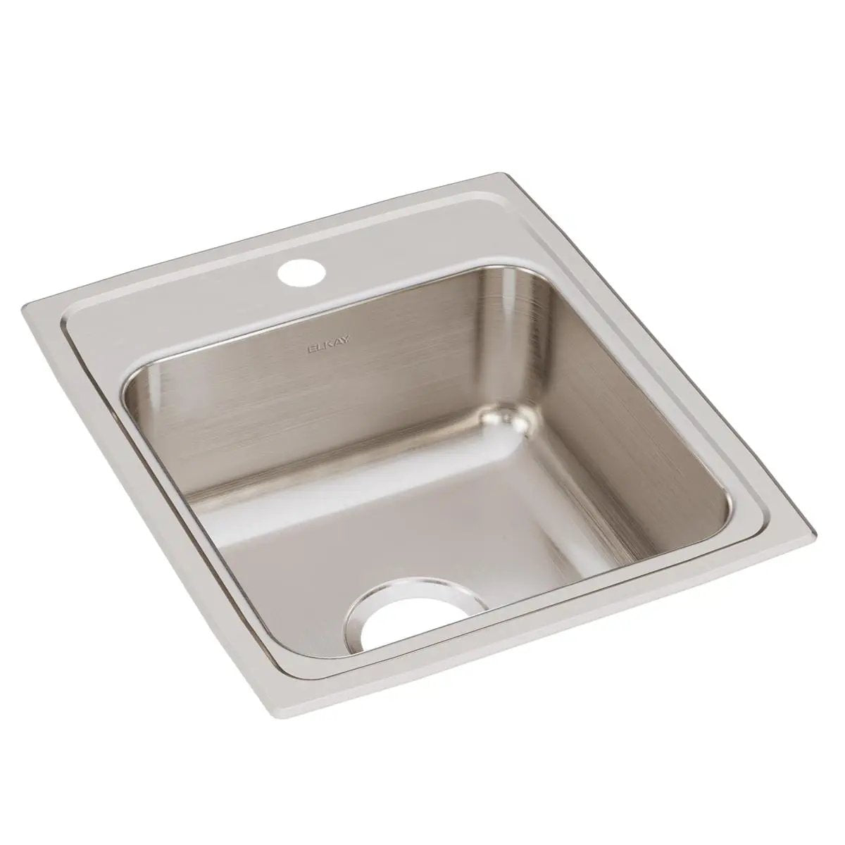 lustrous satin single bowl drop-in sink
