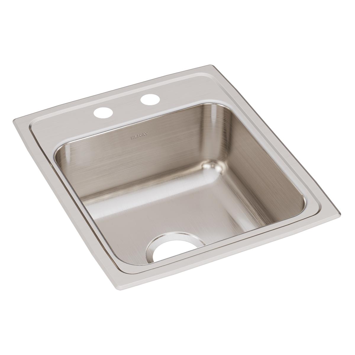 Elkay Lustertone Classic 17" x 20" x 7-5/8" Single Bowl Drop-in Sink