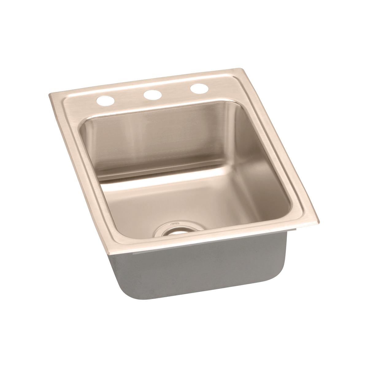 lustrous satin single bowl drop-in sink