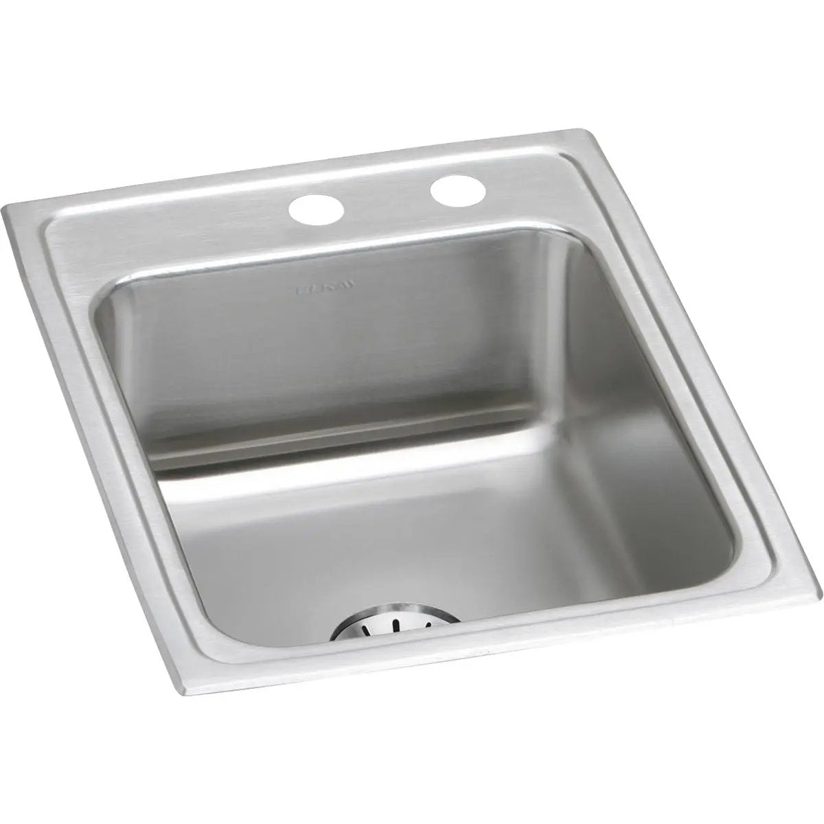 Elkay Lustertone Classic 17" x 22" x 7-5/8" MR2-Hole Single Bowl Drop-in Sink with Perfect Drain by Elkay