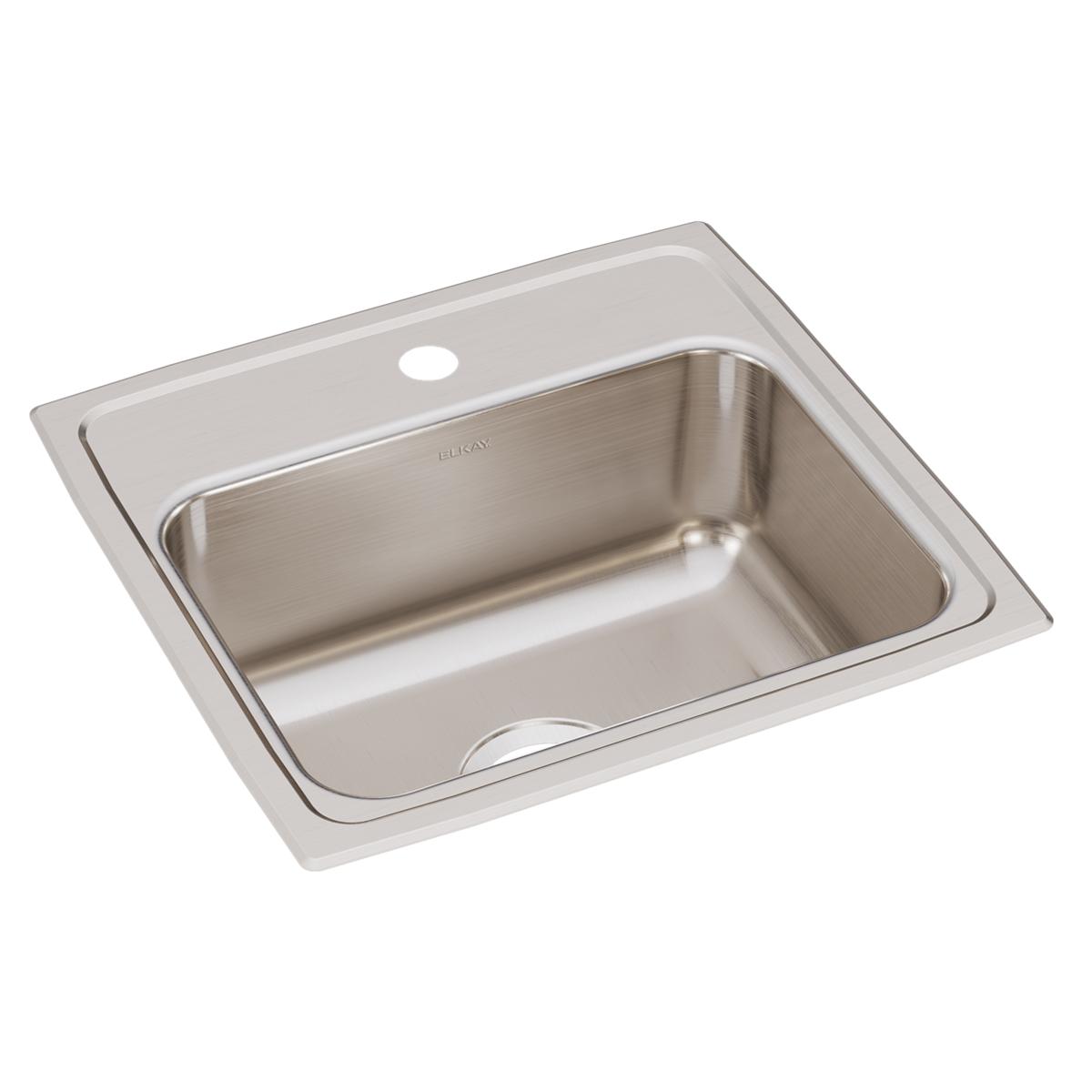 lustrous satin single bowl drop-in sink