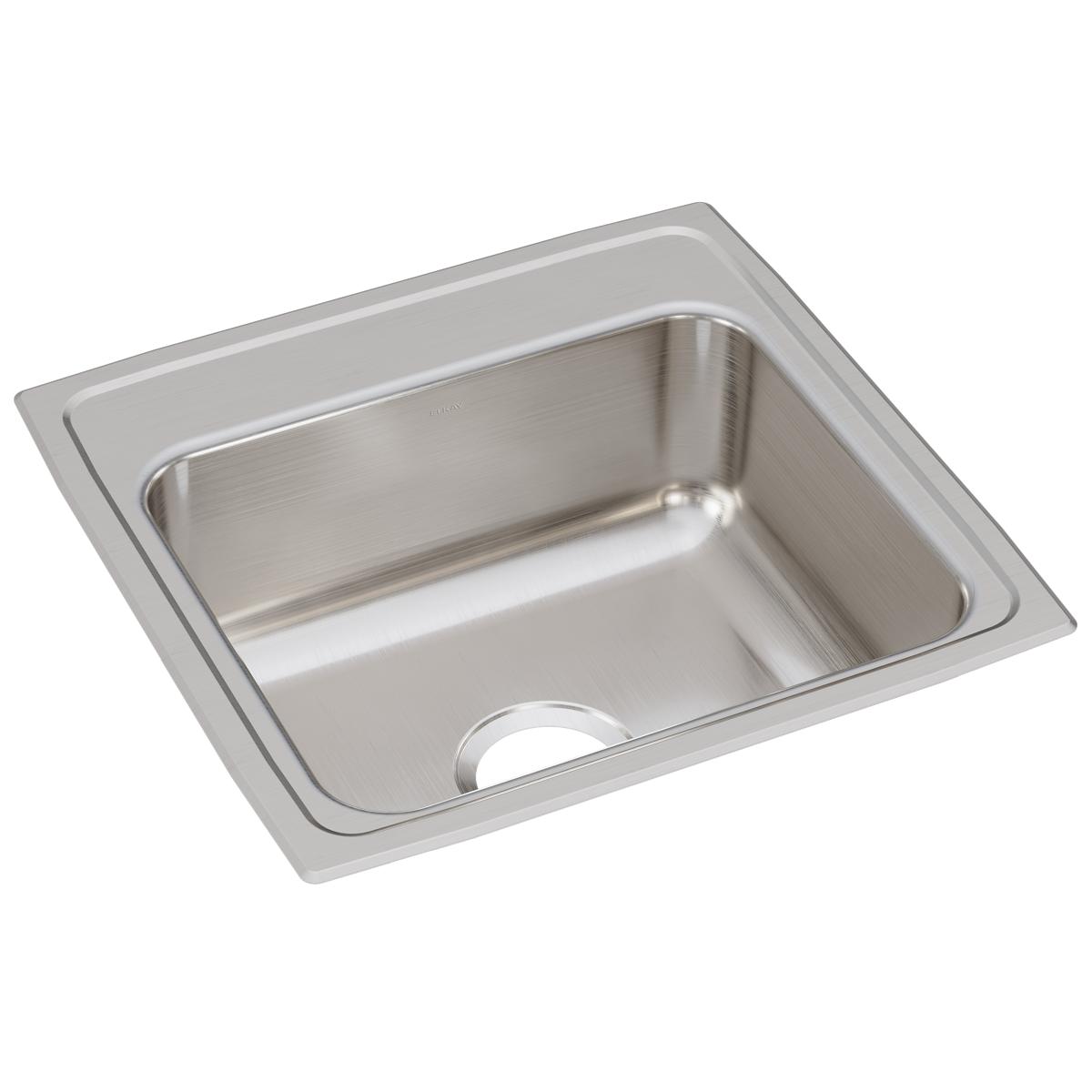 lustrous satin single bowl drop-in sink