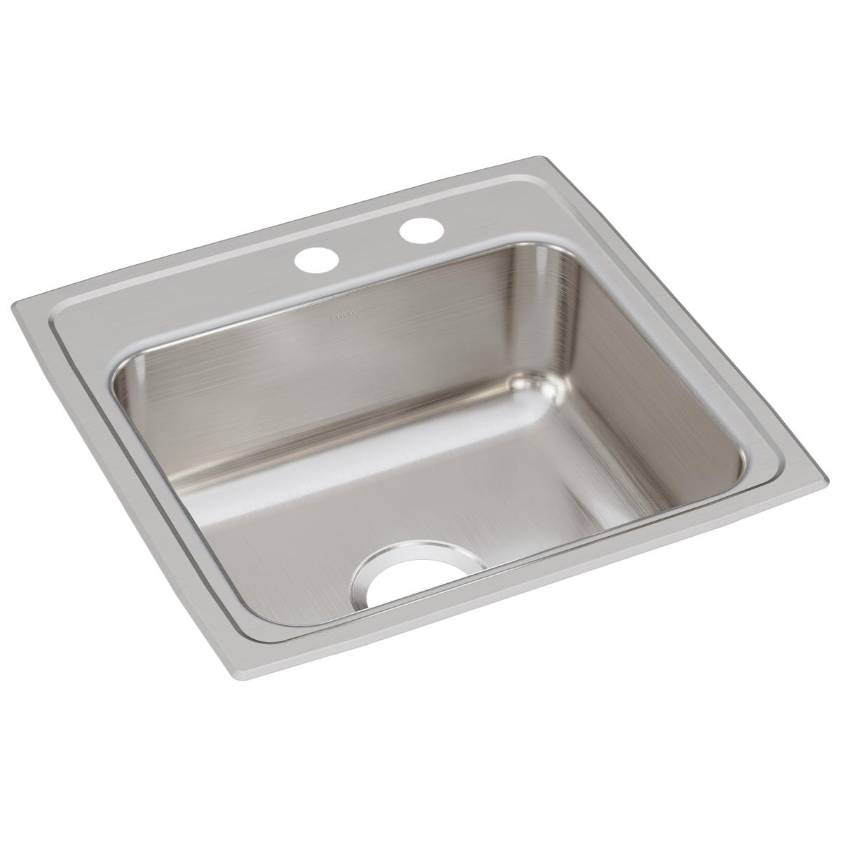 lustrous satin single bowl drop-in sink